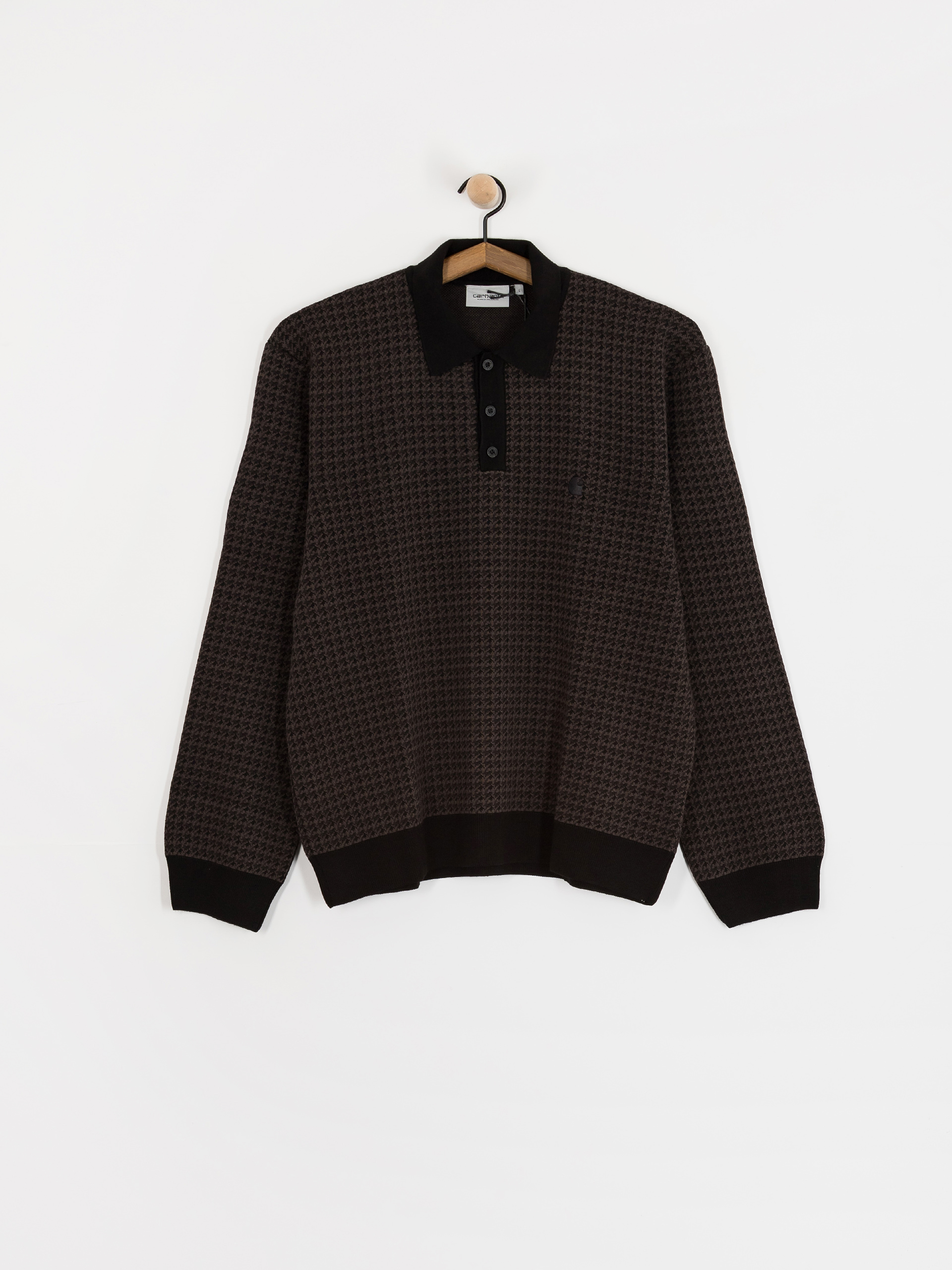 Sweter Carhartt WIP Lowis Polo (lowis houndstooth/vitola heather)