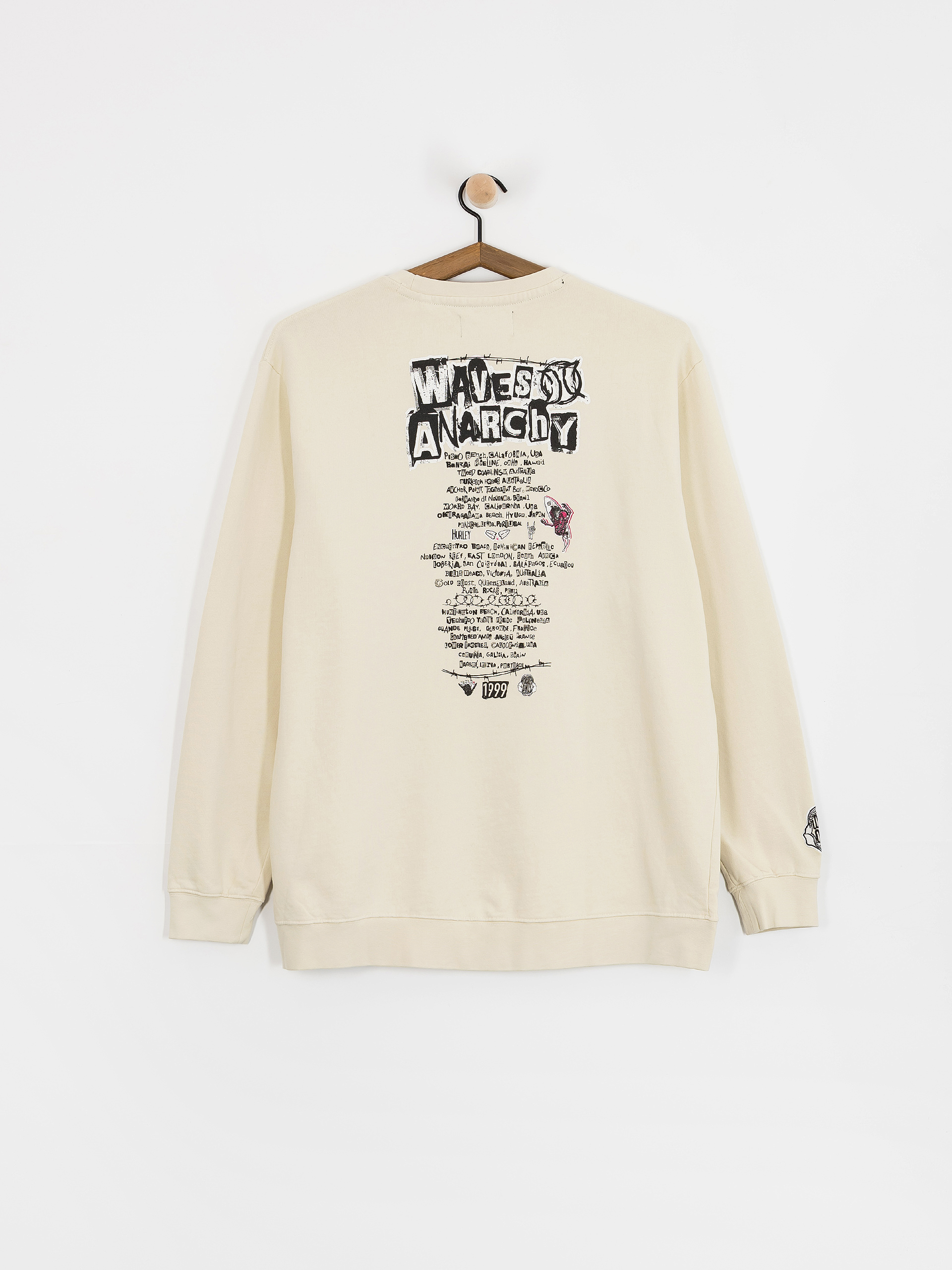 Bluza Hurley Wave Anarchy (bone)