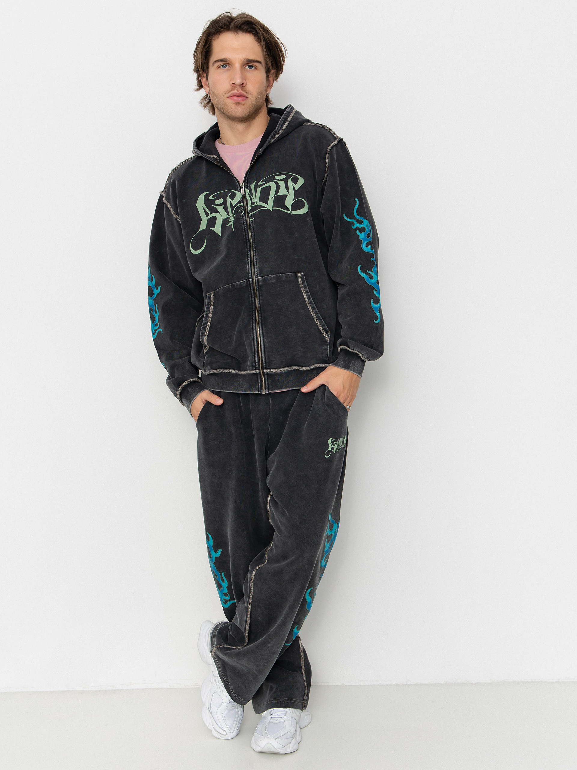 Bluza z kapturem RipNDip Squabble Up HD (black vintage wash)