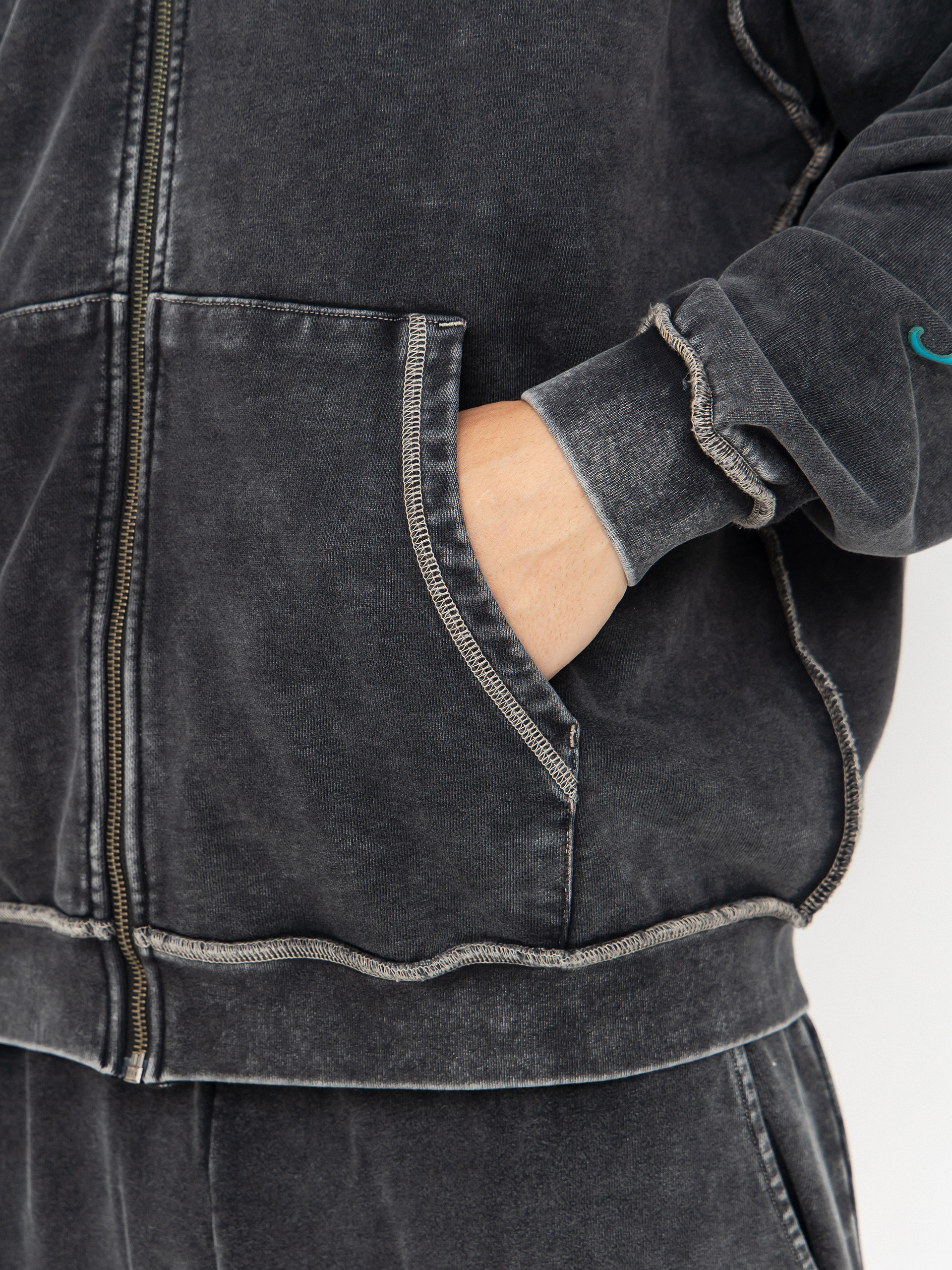 Bluza z kapturem RipNDip Squabble Up HD (black vintage wash)