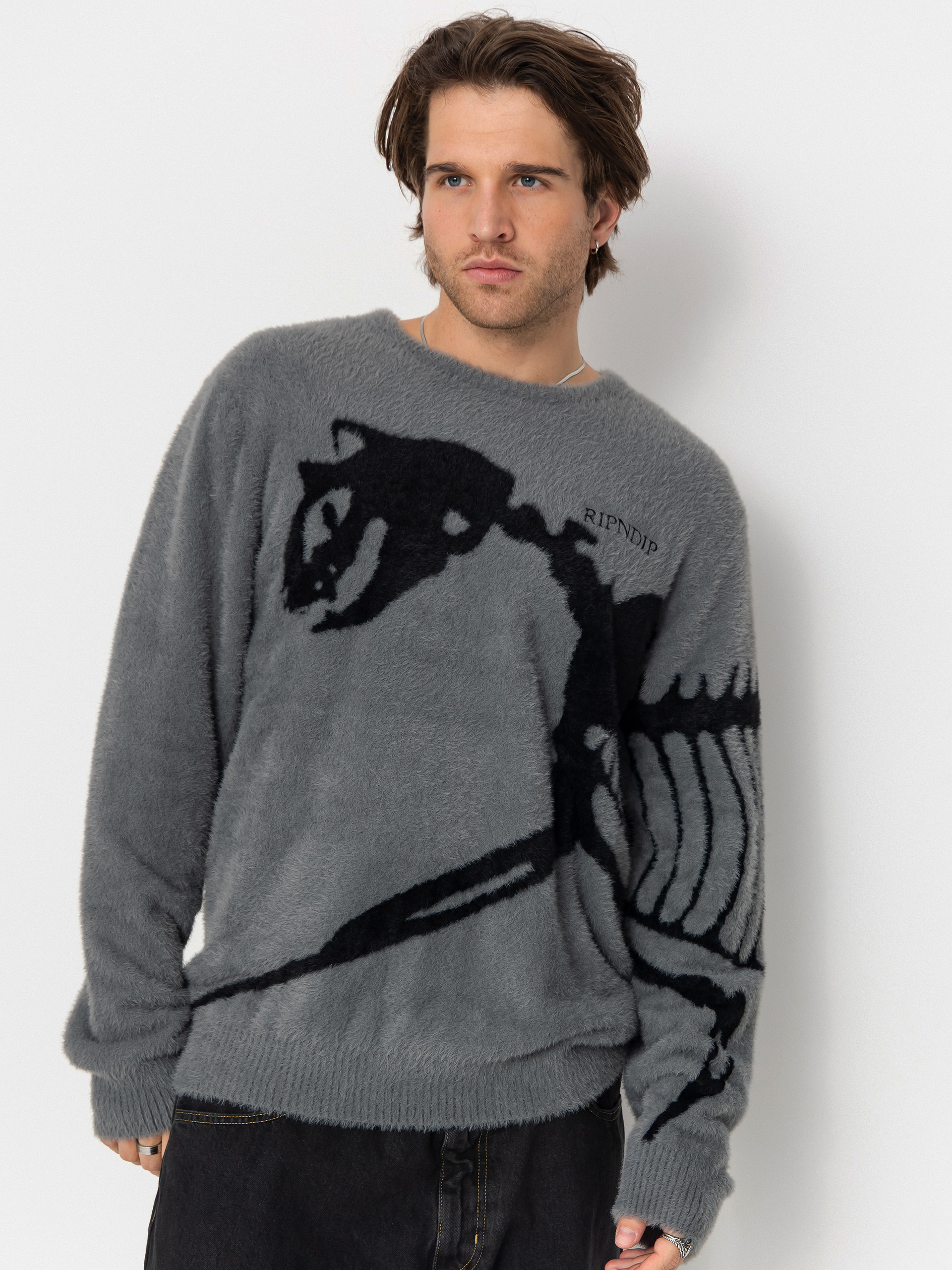 Sweter RipNDip Fossil Mohair Knit