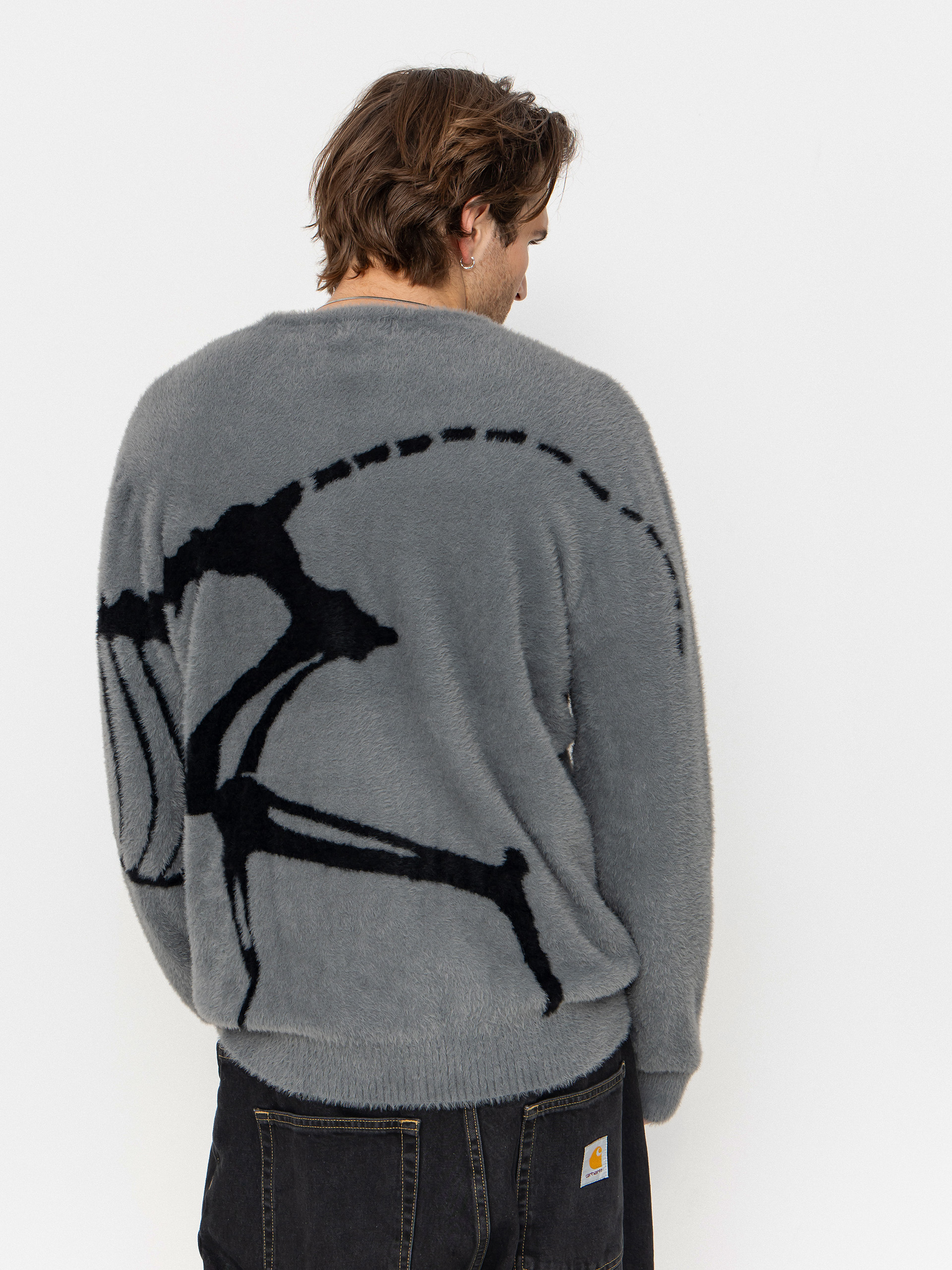 Sweter RipNDip Fossil Mohair Knit (charcoal)