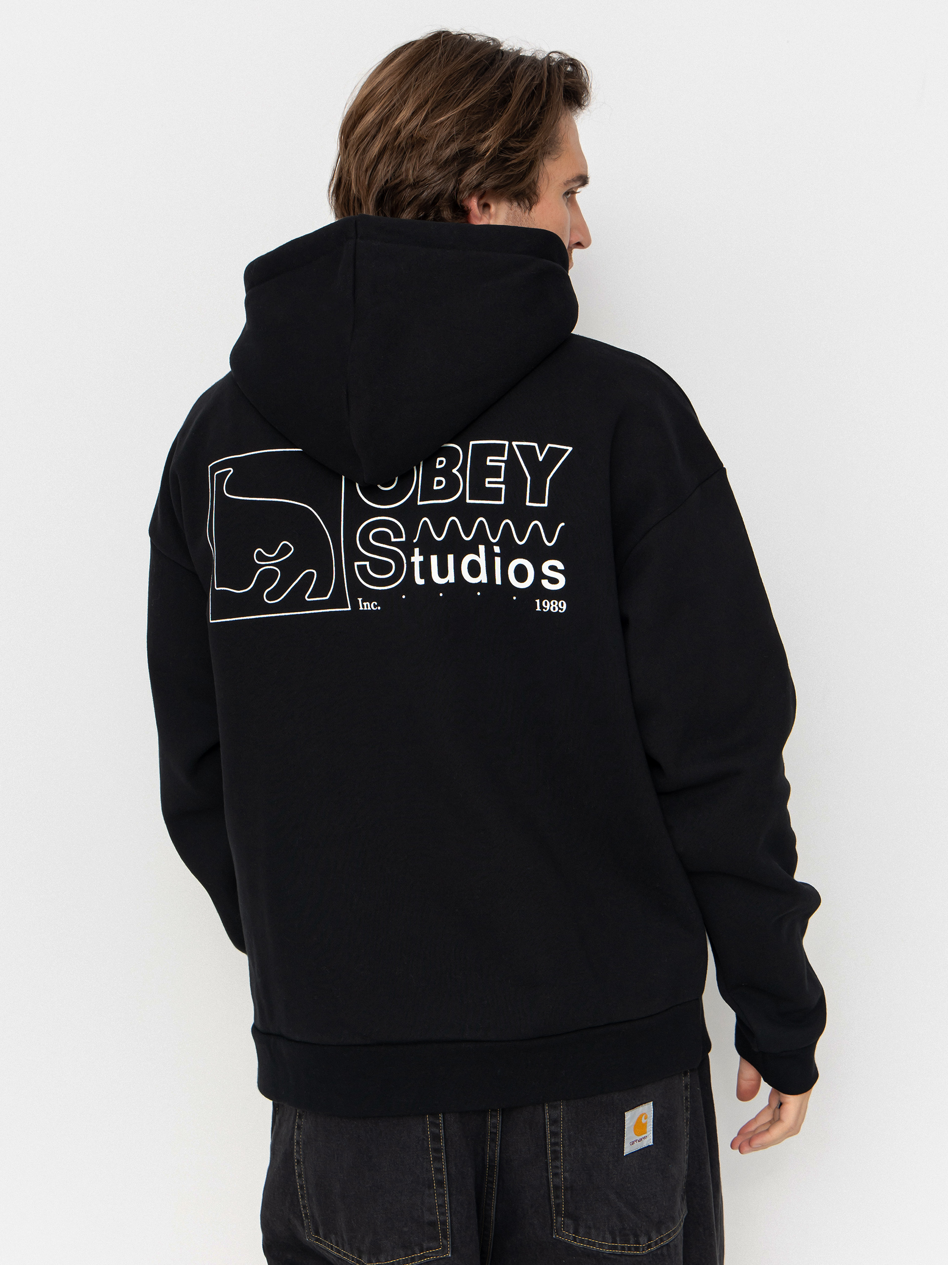 Bluza z kapturem OBEY Nico Extra Heavy HD (black)