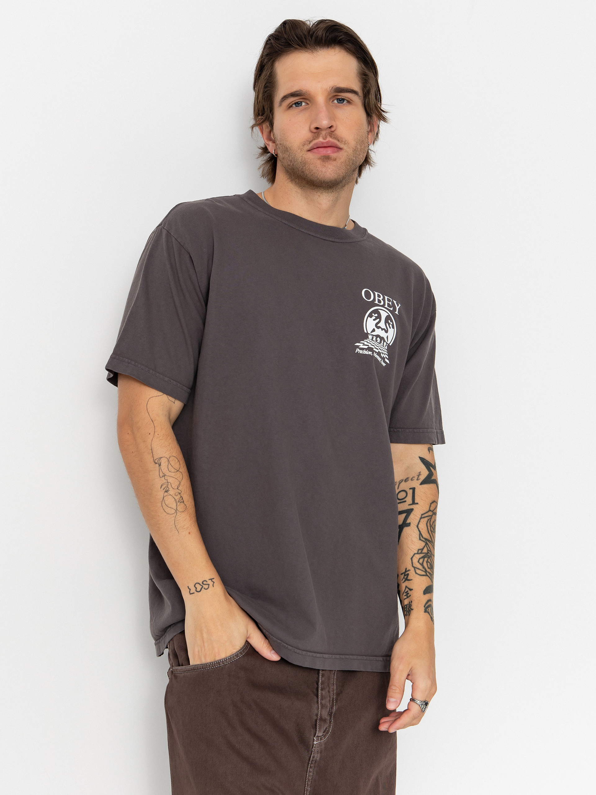 T-shirt OBEY Obey Precision (pigment dusty black)