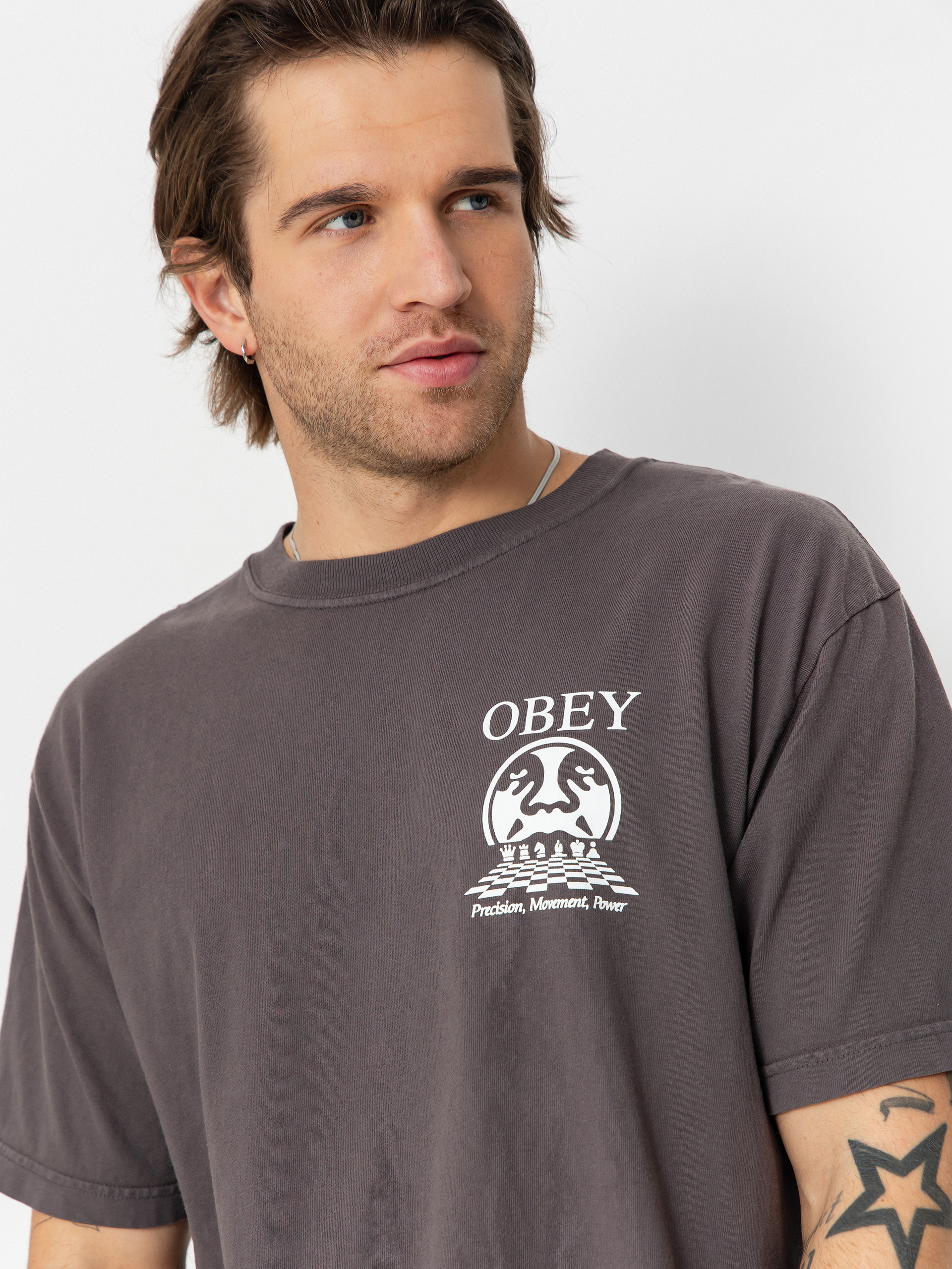 T-shirt OBEY Obey Precision (pigment dusty black)