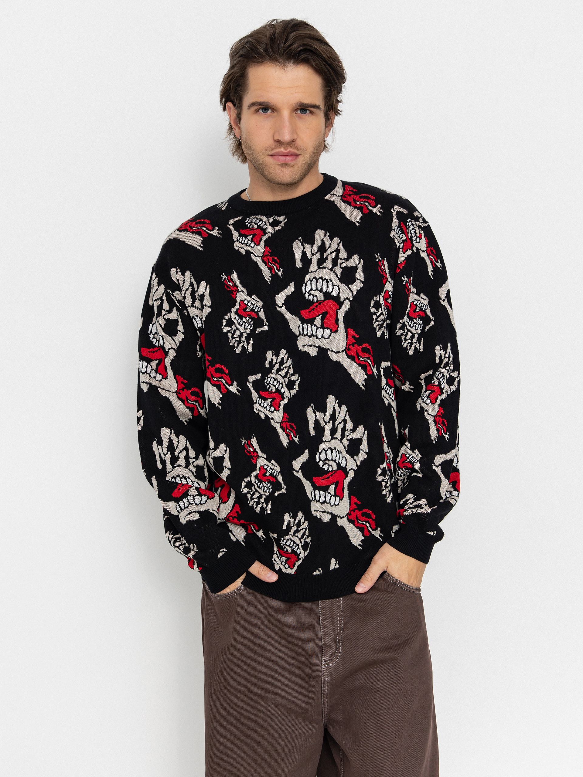 Sweter Santa Cruz Bone Hands All Over (black)