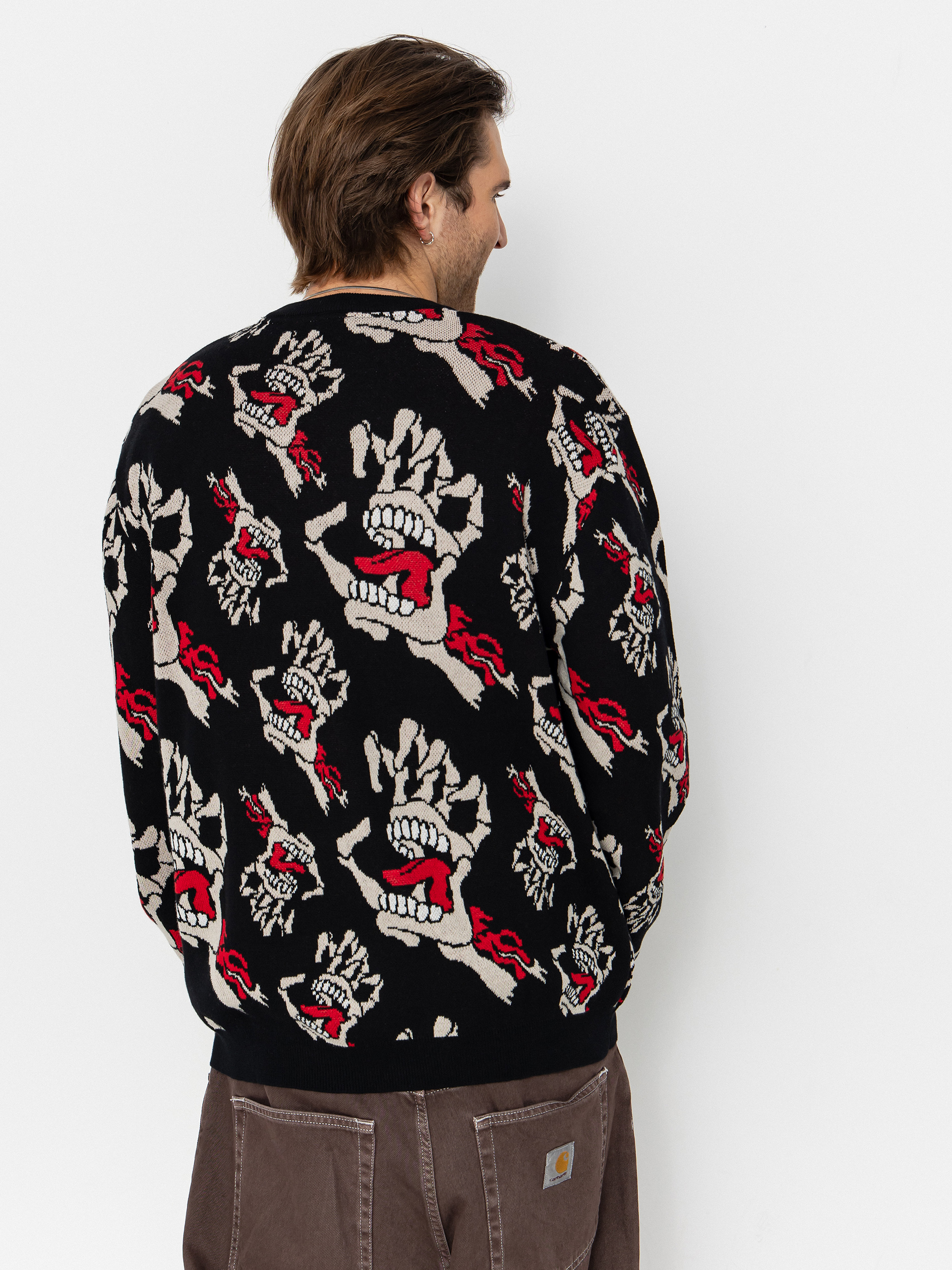 Sweter Santa Cruz Bone Hands All Over (black)
