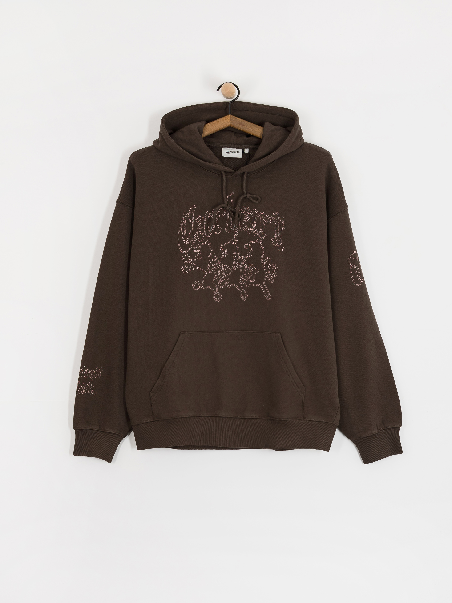 Bluza z kapturem Carhartt WIP Hackwork HD (vitola/glassy pink)