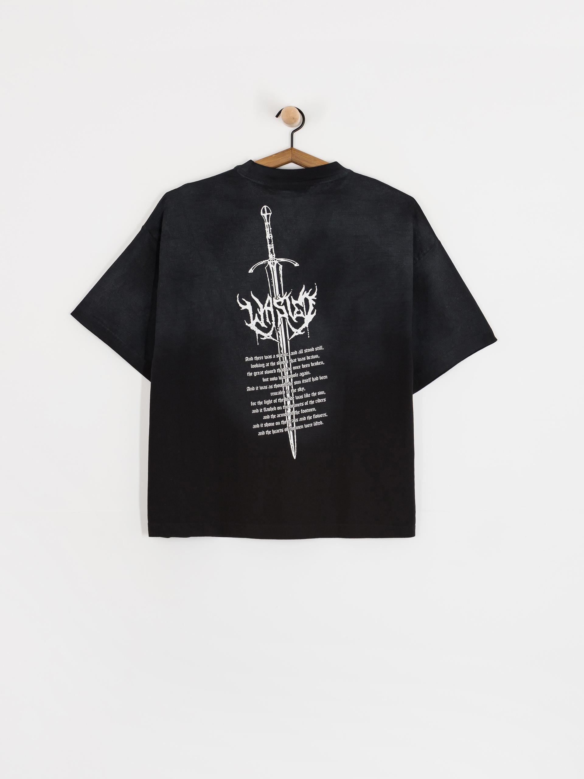 T-shirt Wasted Paris Sword Boxy (faded black)