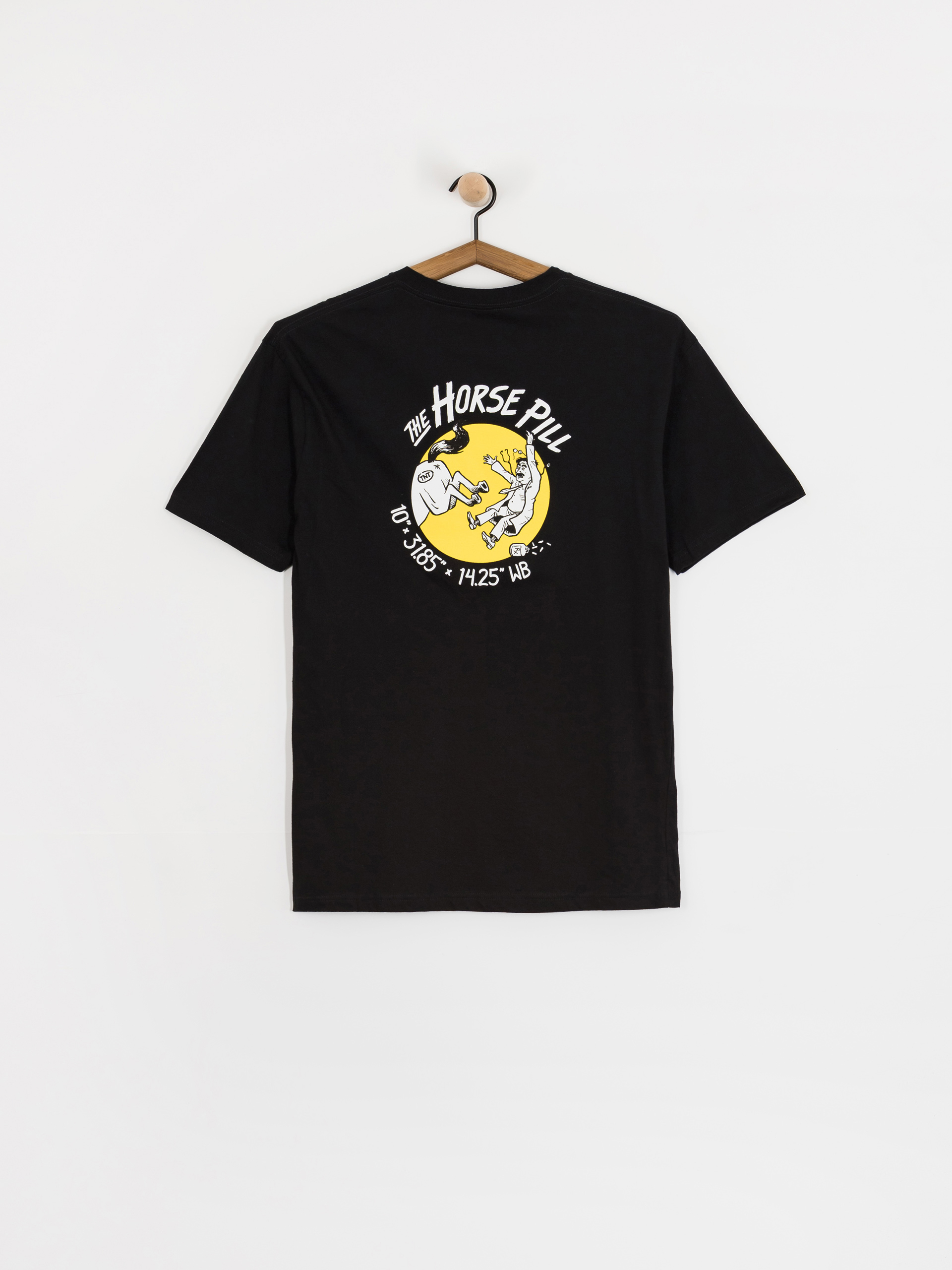 T-shirt Antihero Horse Pill (black w/yellow&white prints)