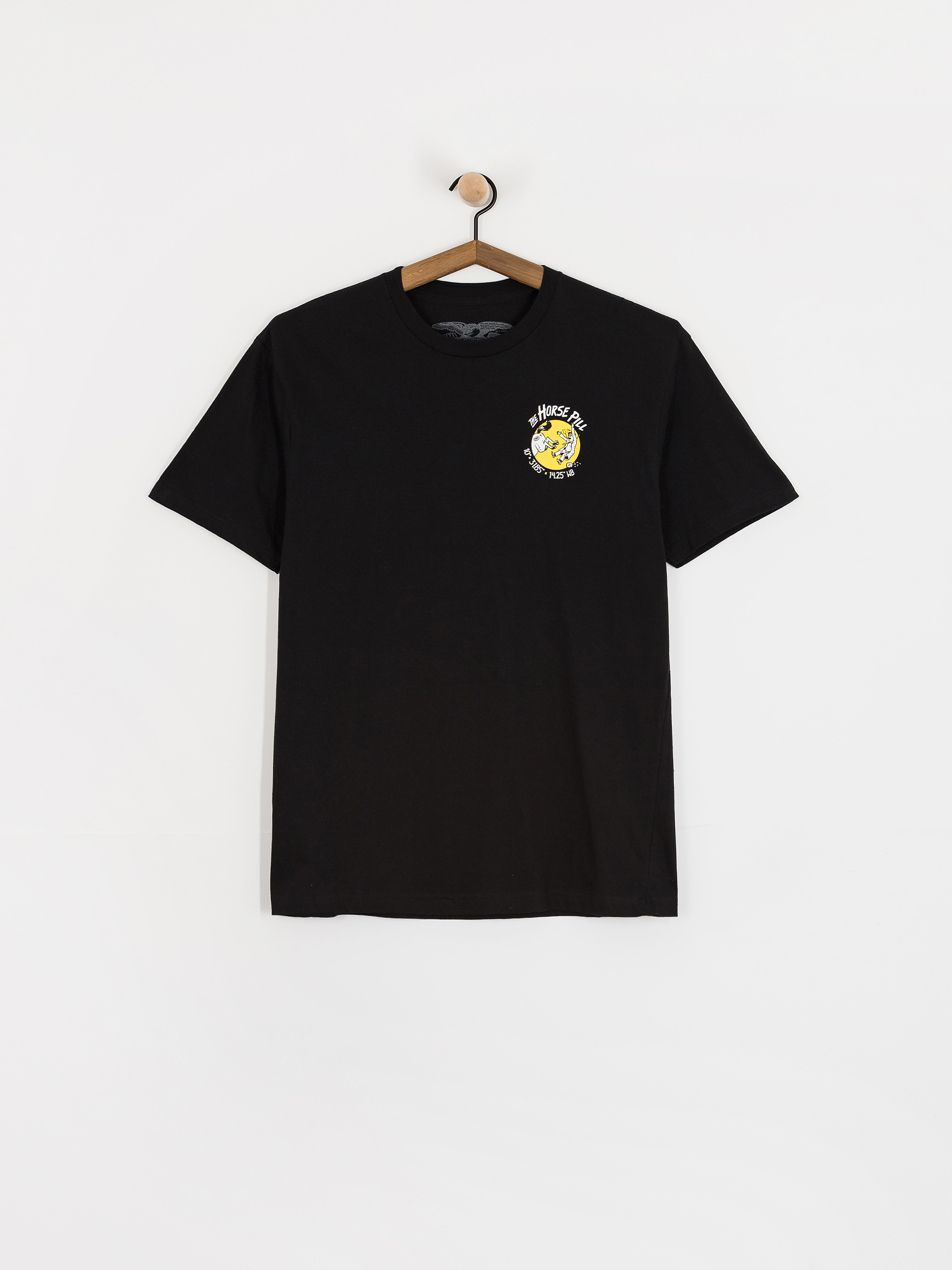 T-shirt Antihero Horse Pill (black w/yellow&white prints)