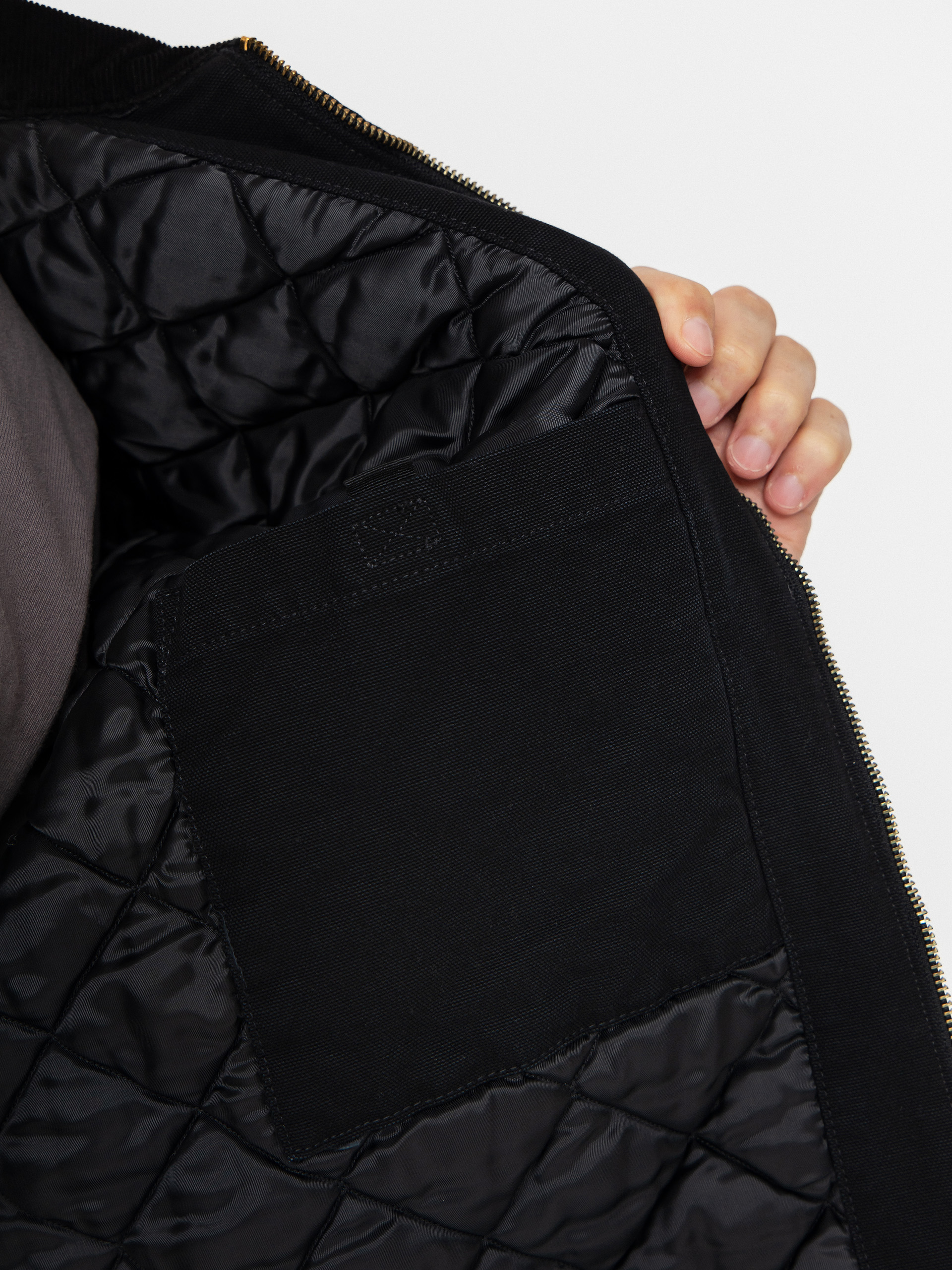 Kurtka Carhartt WIP OG Detroit (black/black/stone canvas)