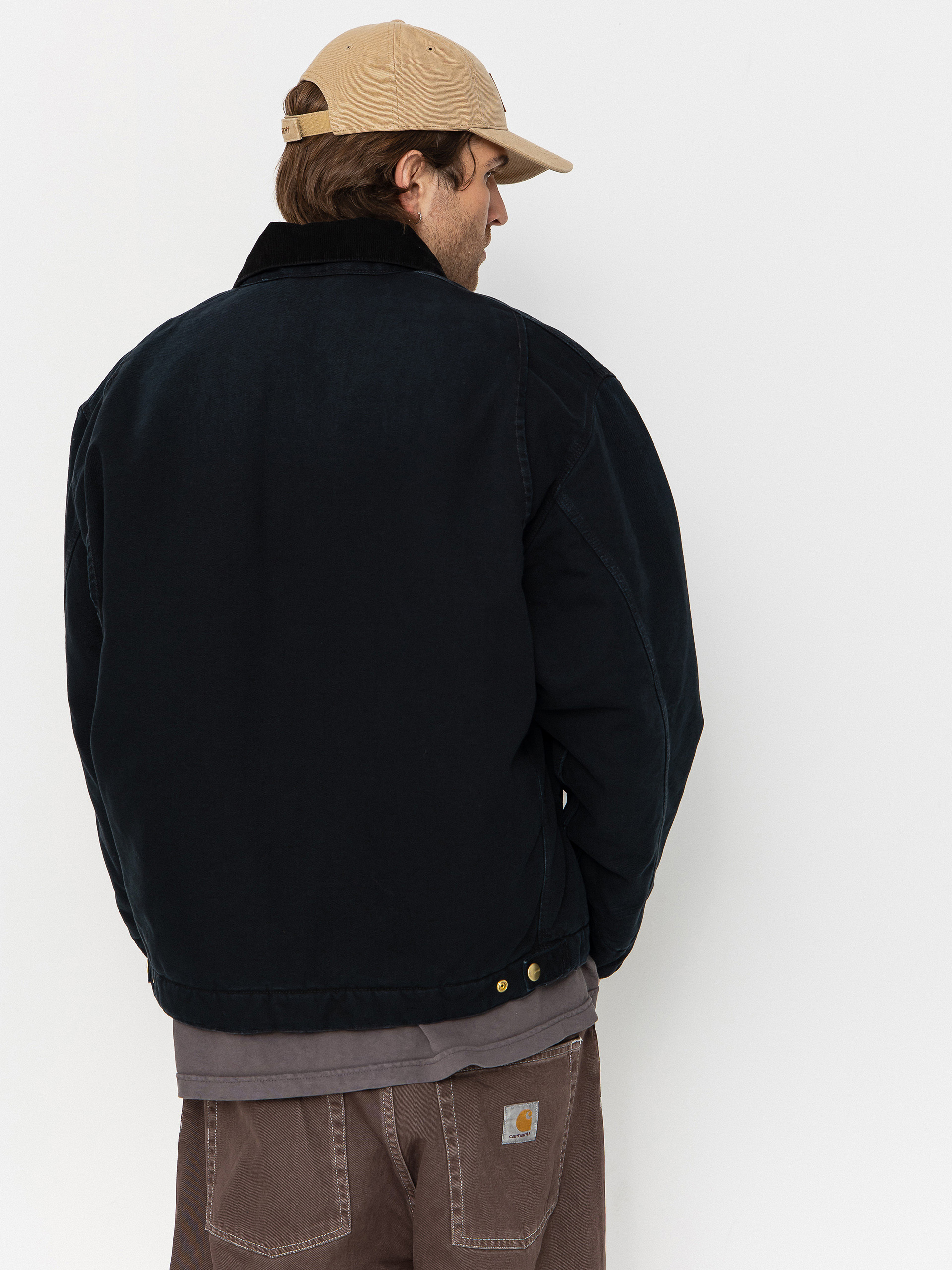 Kurtka Carhartt WIP OG Detroit (black/black/stone canvas)