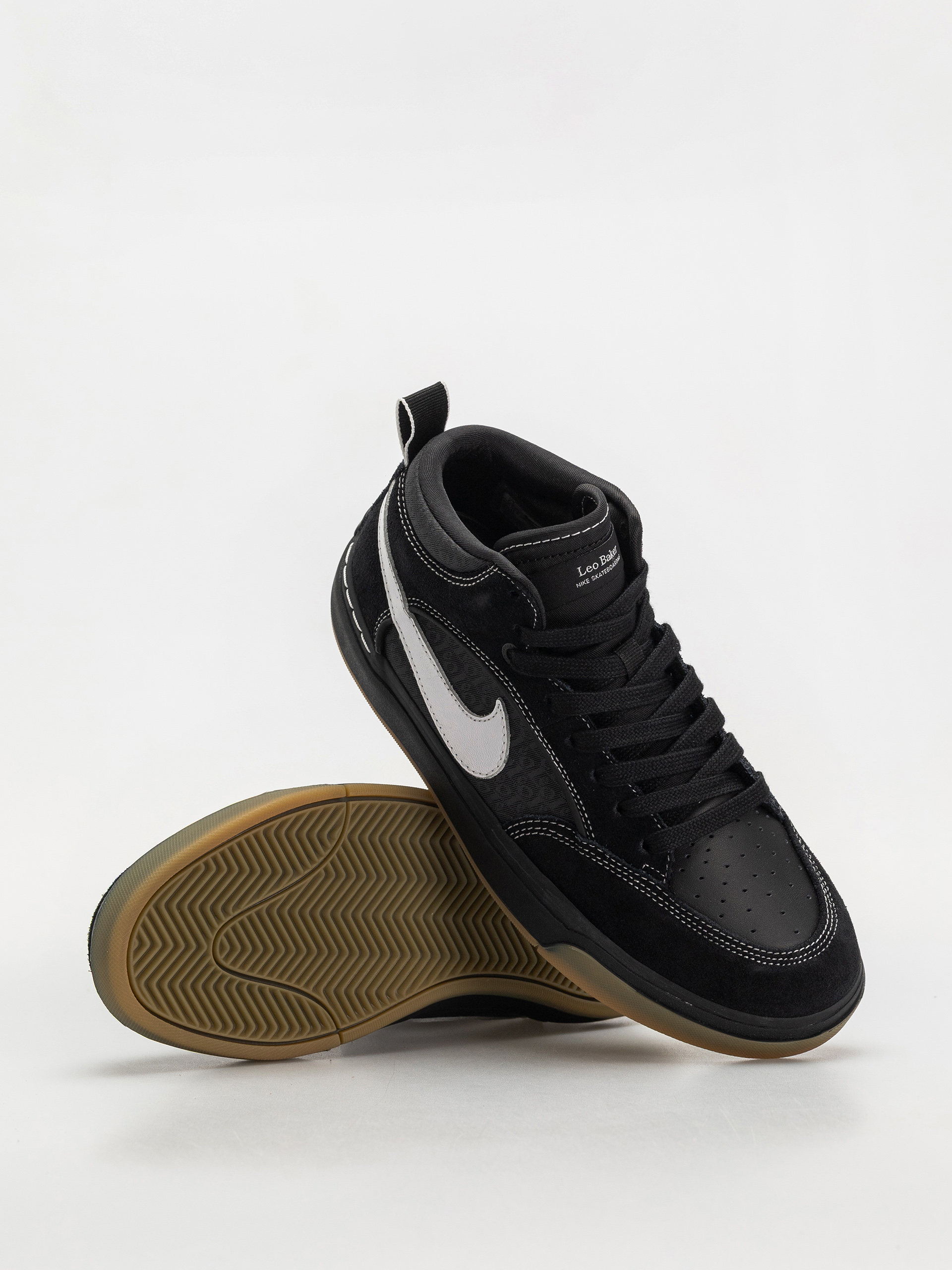 Buty Nike SB React Leo (black/white black gum light brown)