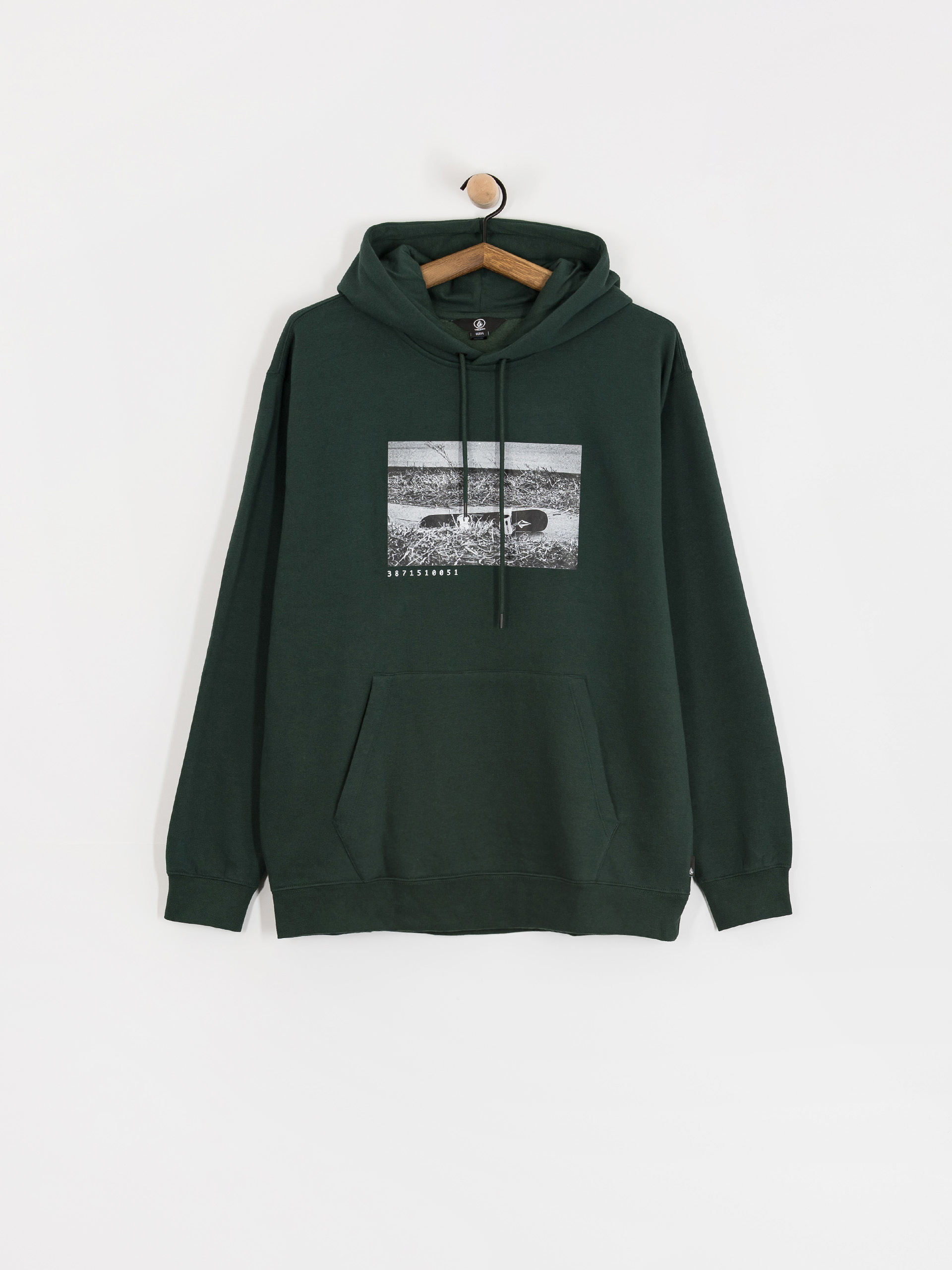 Bluza z kapturem Volcom Essential HD (black green)