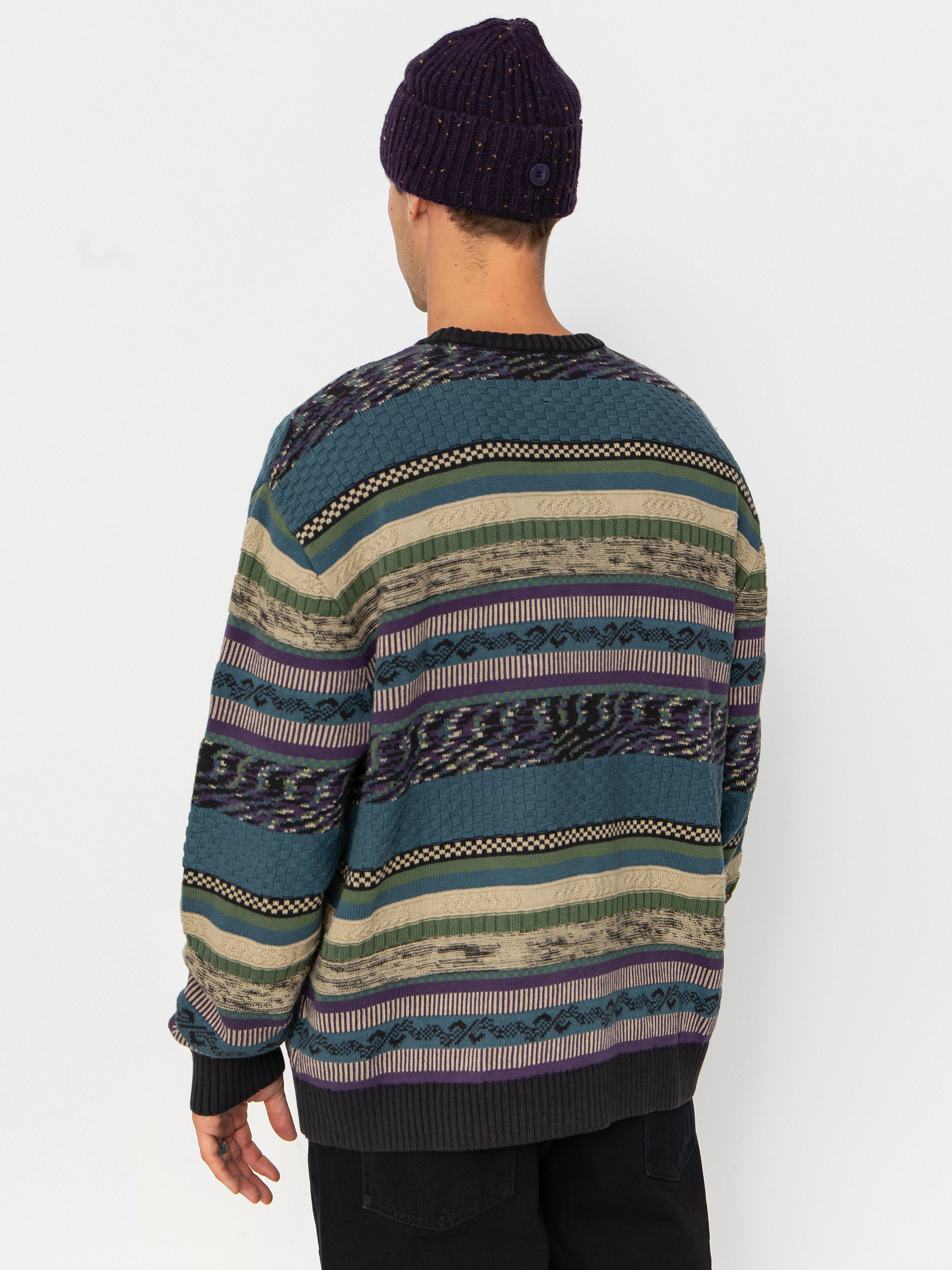 Sweter Vans Boyer Crew Sweater (black/stargazer)