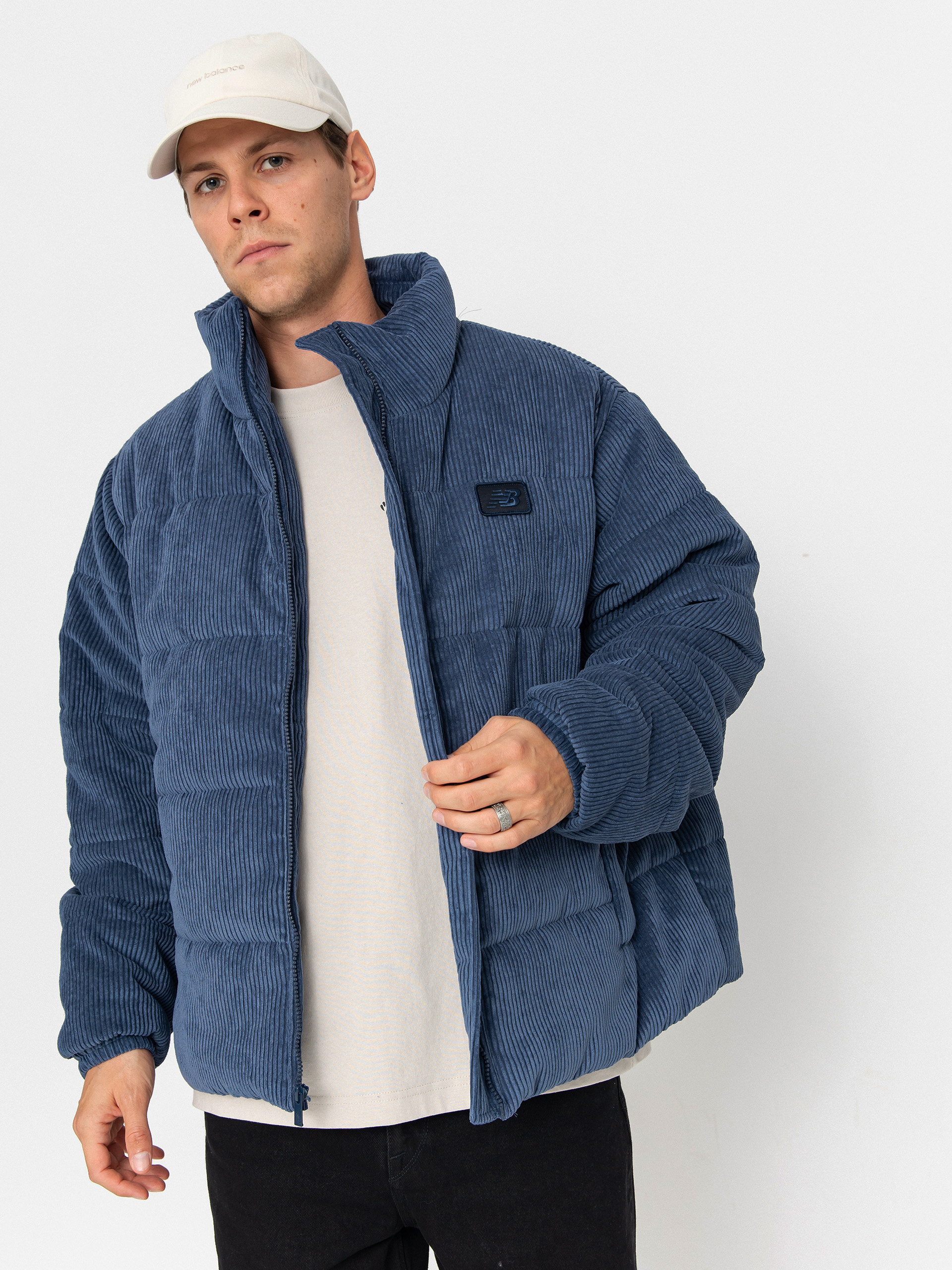 Kurtka New Balance Corduroy Puffer (blue)
