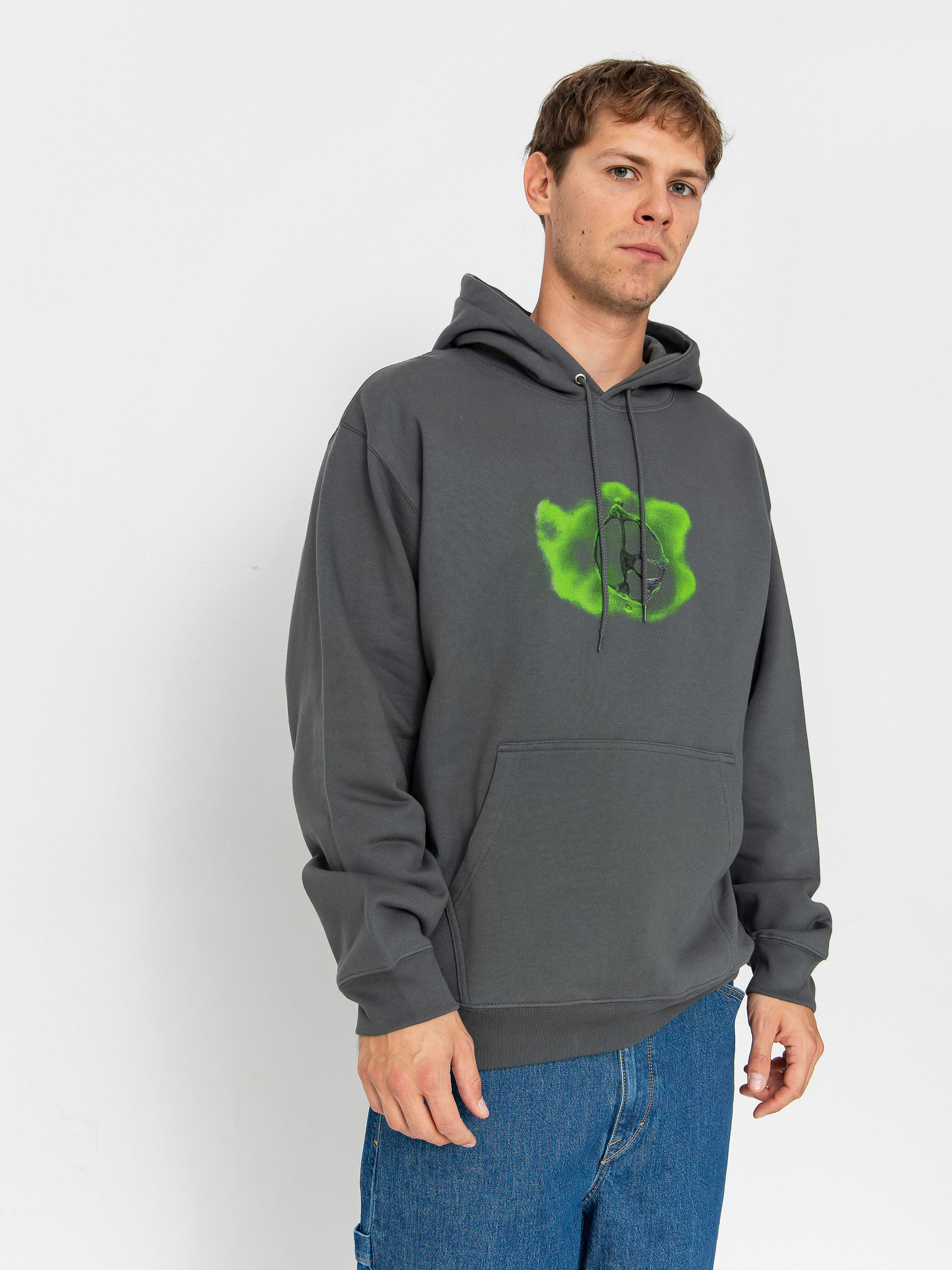 Bluza z kapturem Polar Skate Dave Metal Logo HD (graphite)