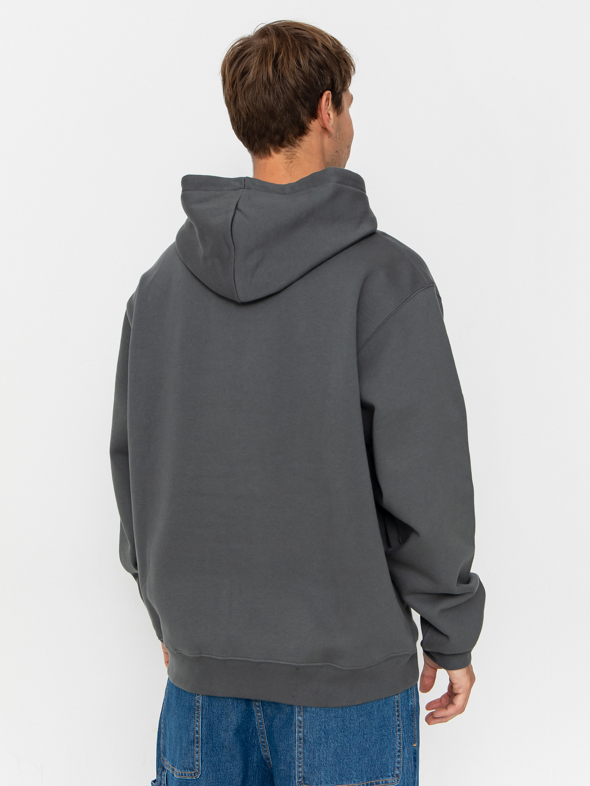 Bluza z kapturem Polar Skate Dave Metal Logo HD (graphite)