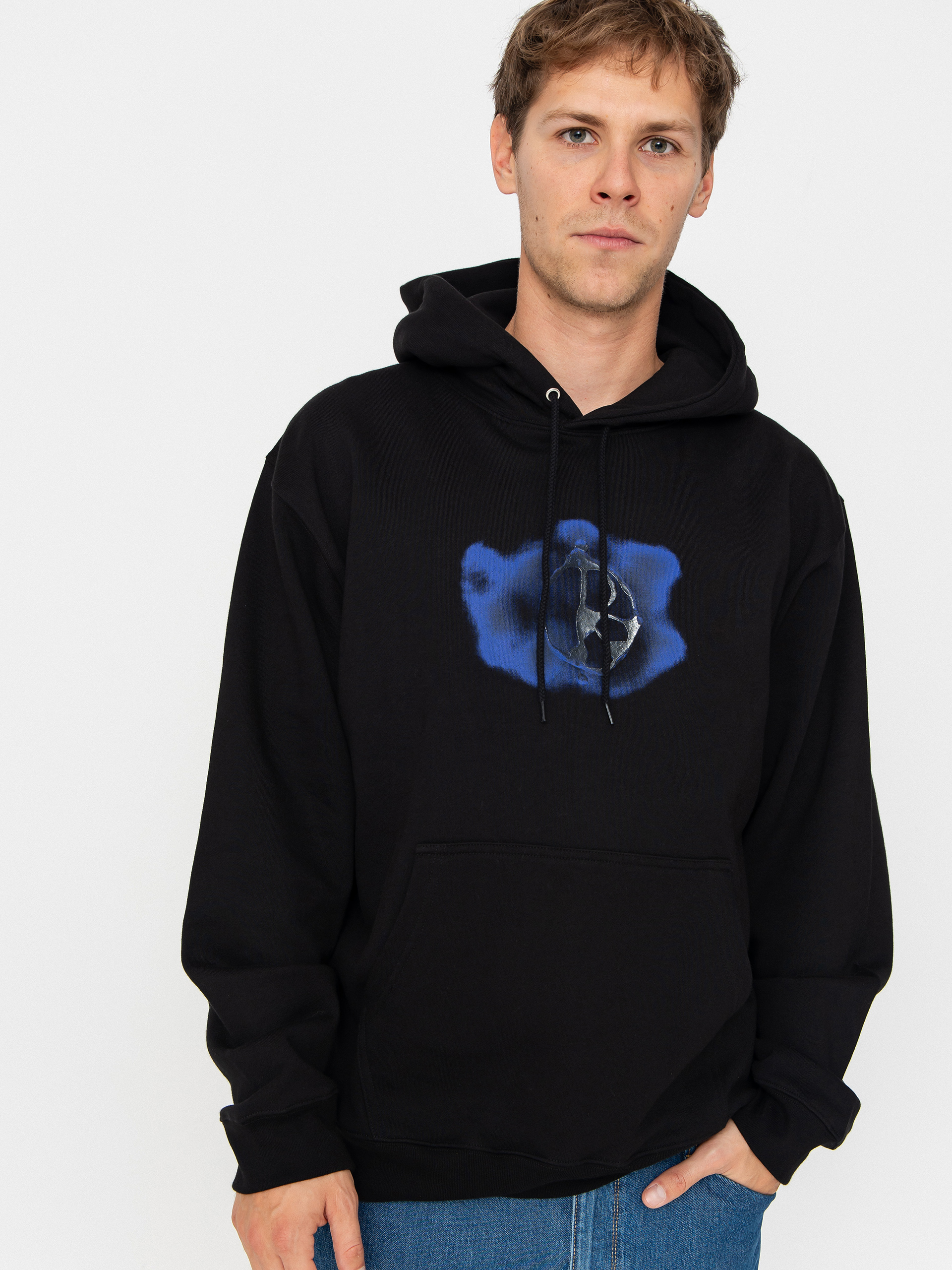 Bluza z kapturem Polar Skate Dave Metal Logo HD (black)