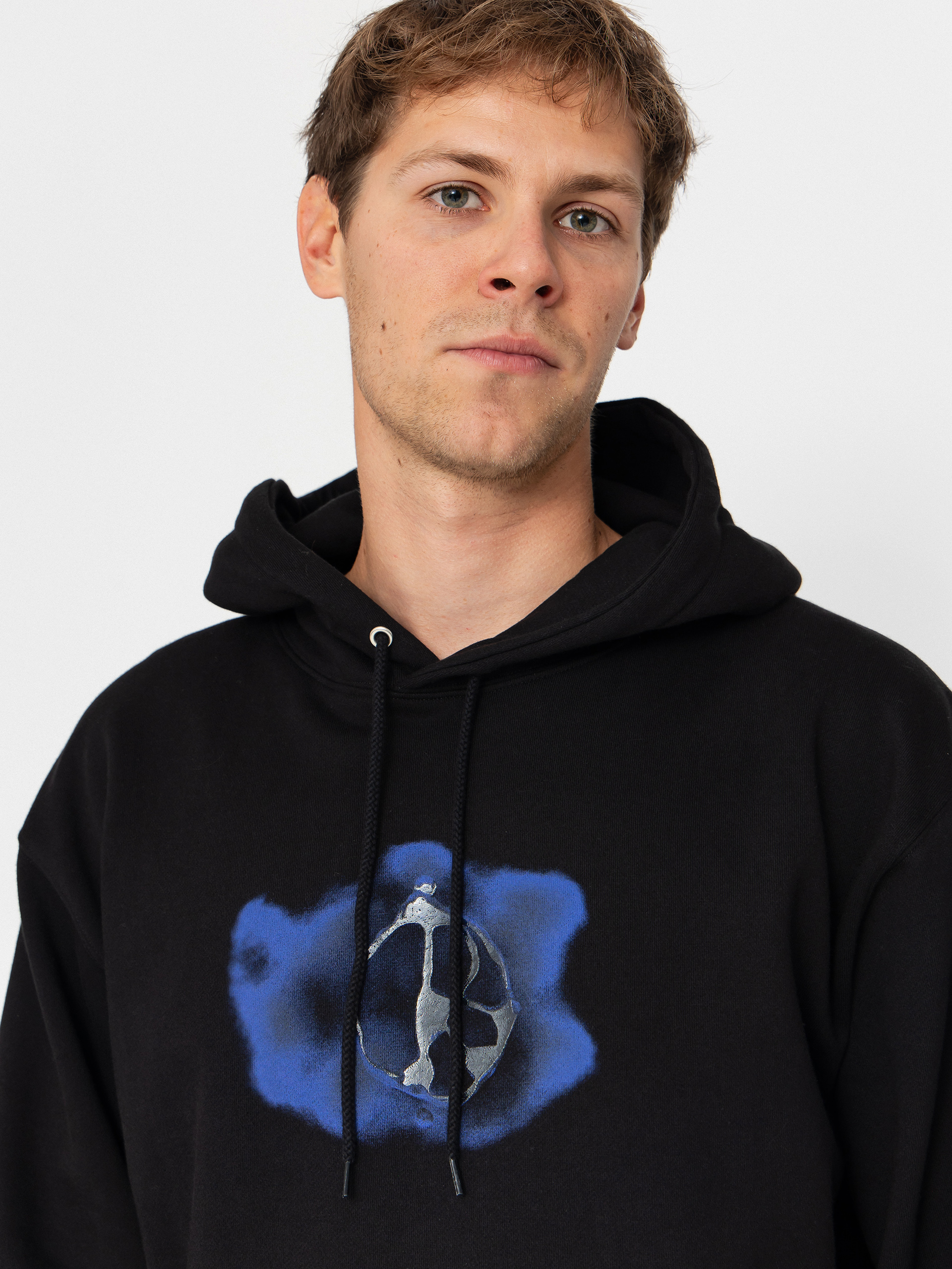 Bluza z kapturem Polar Skate Dave Metal Logo HD (black)