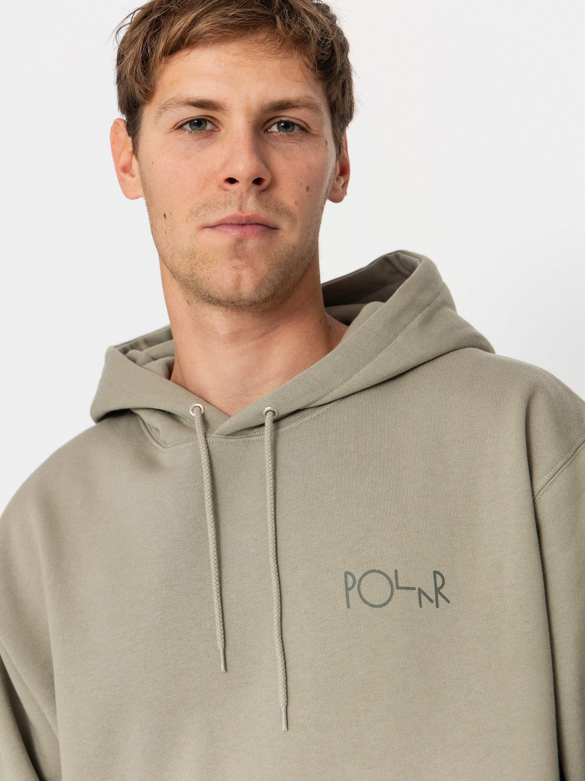 Bluza z kapturem Polar Skate Dave Stroke Logo HD (vetiver)