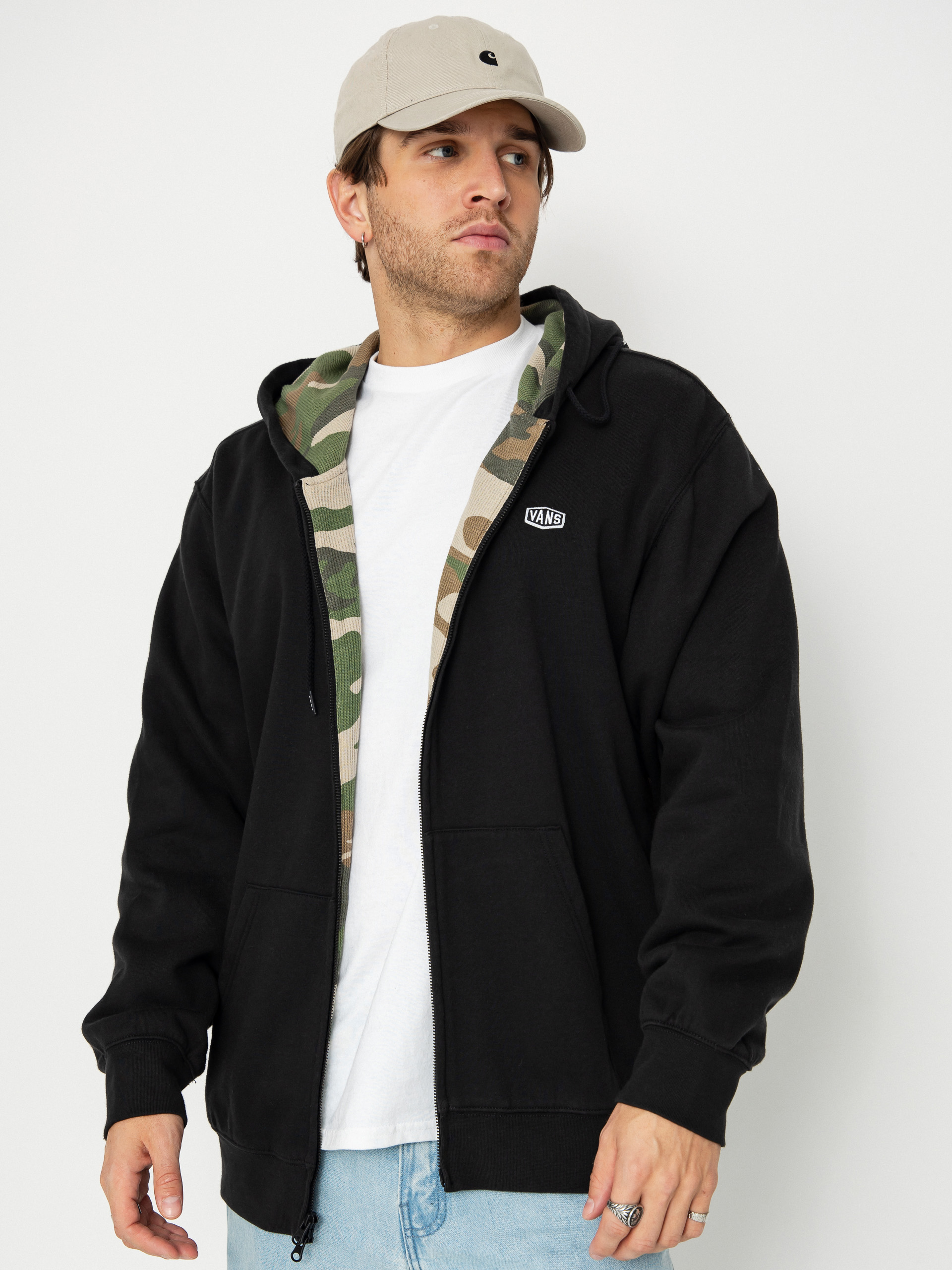 Bluza z kapturem Vans Dover Thermal Lined Full Zip (black)