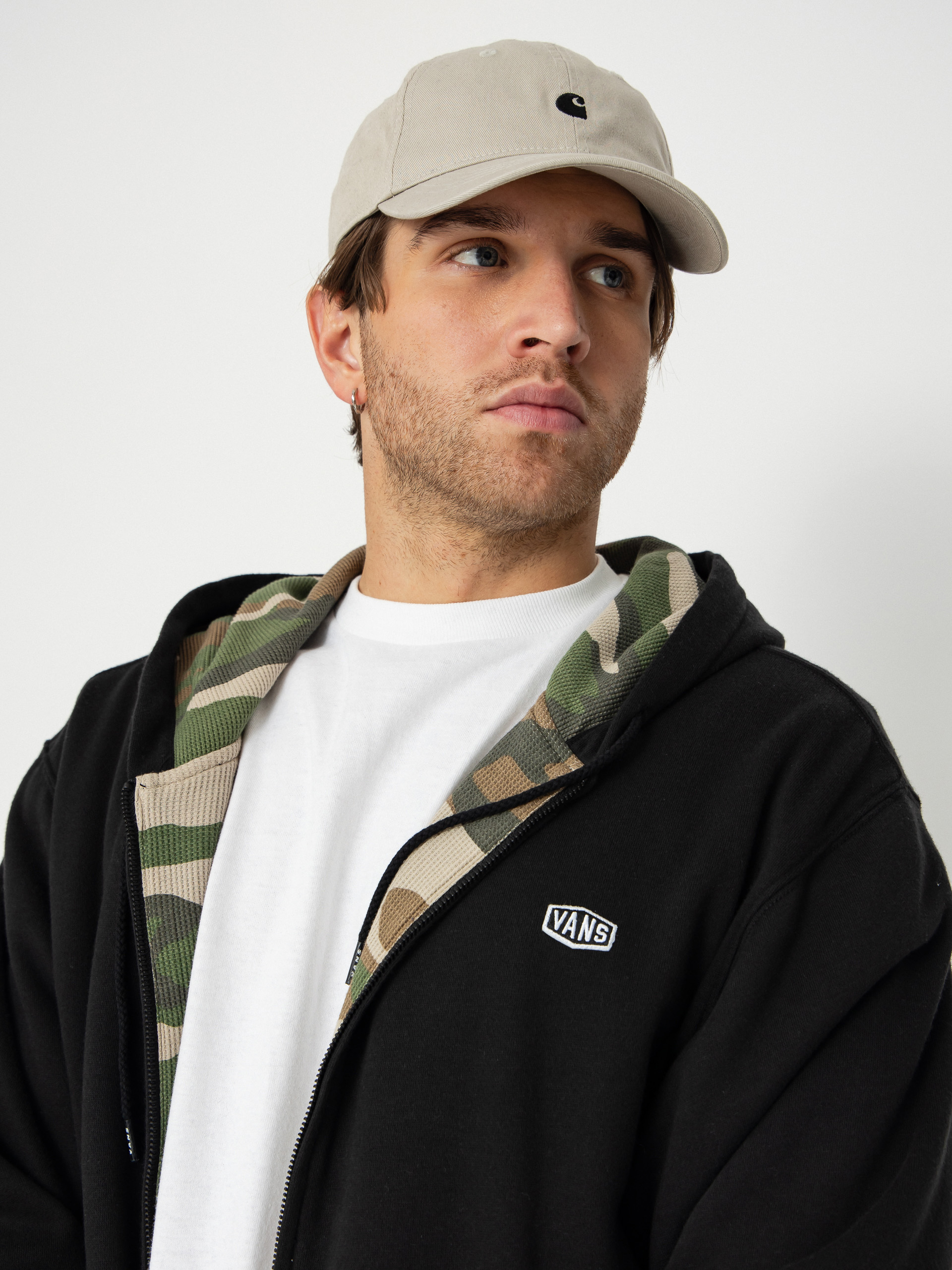 Bluza z kapturem Vans Dover Thermal Lined Full Zip (black)