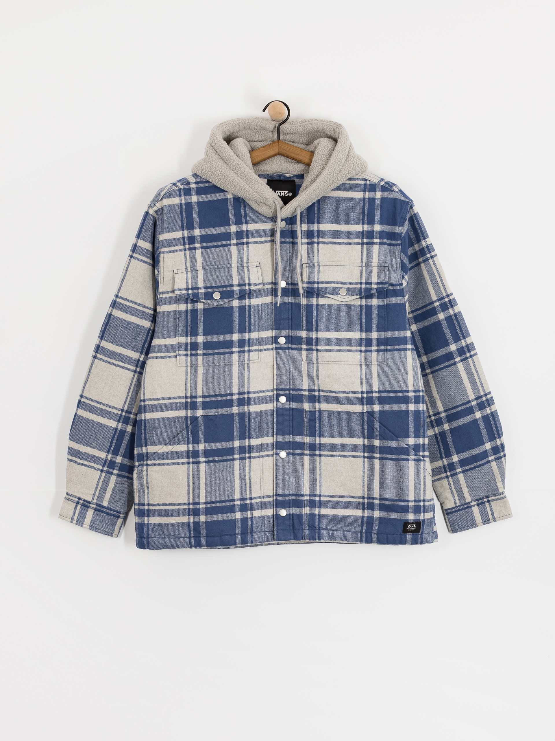 Koszula Vans Piedmont Hooded Plaid Shacket (oatmeal heather/truenvy)