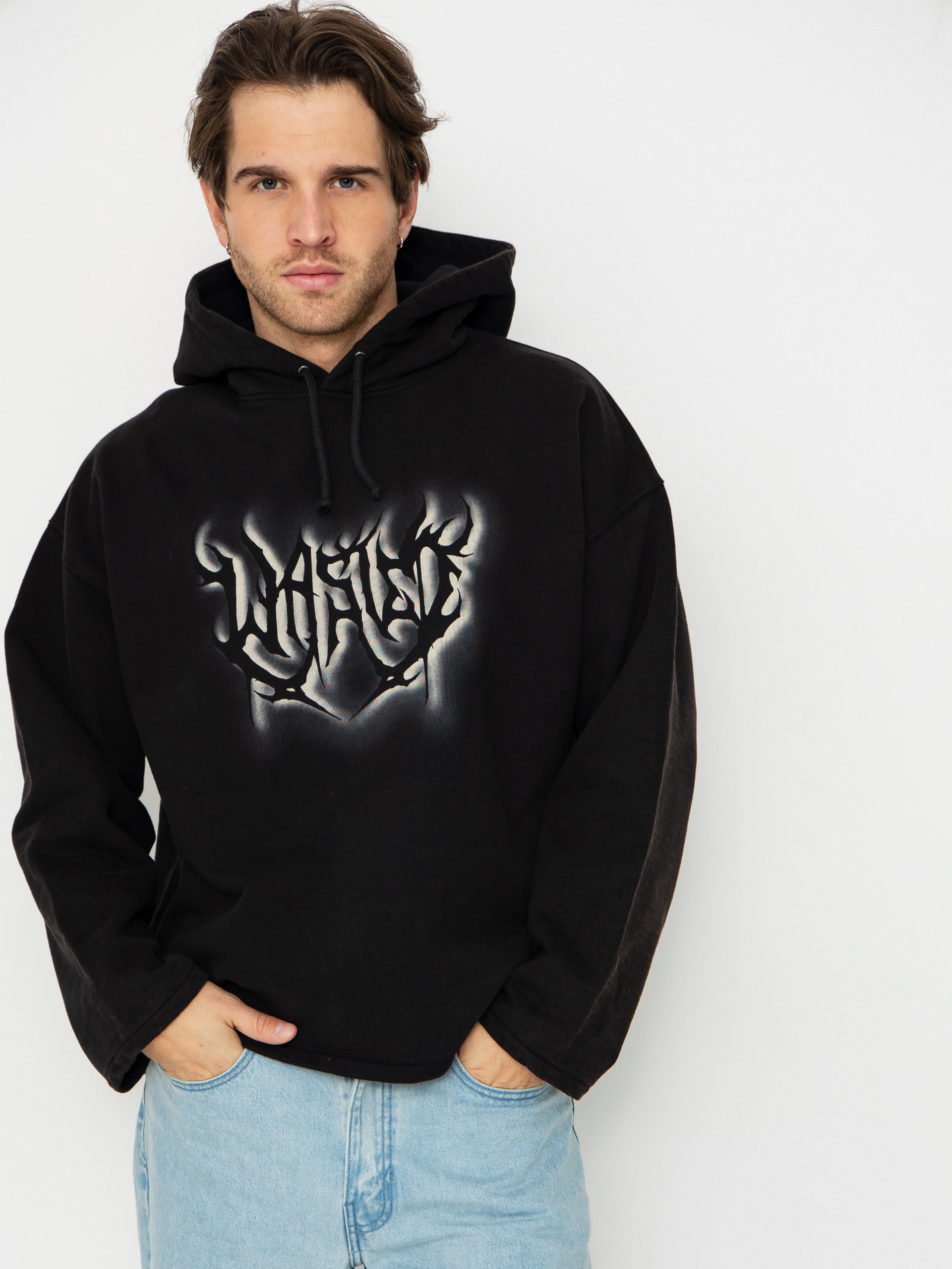 Bluza z kapturem Wasted Paris Sword Straight HD (faded black)