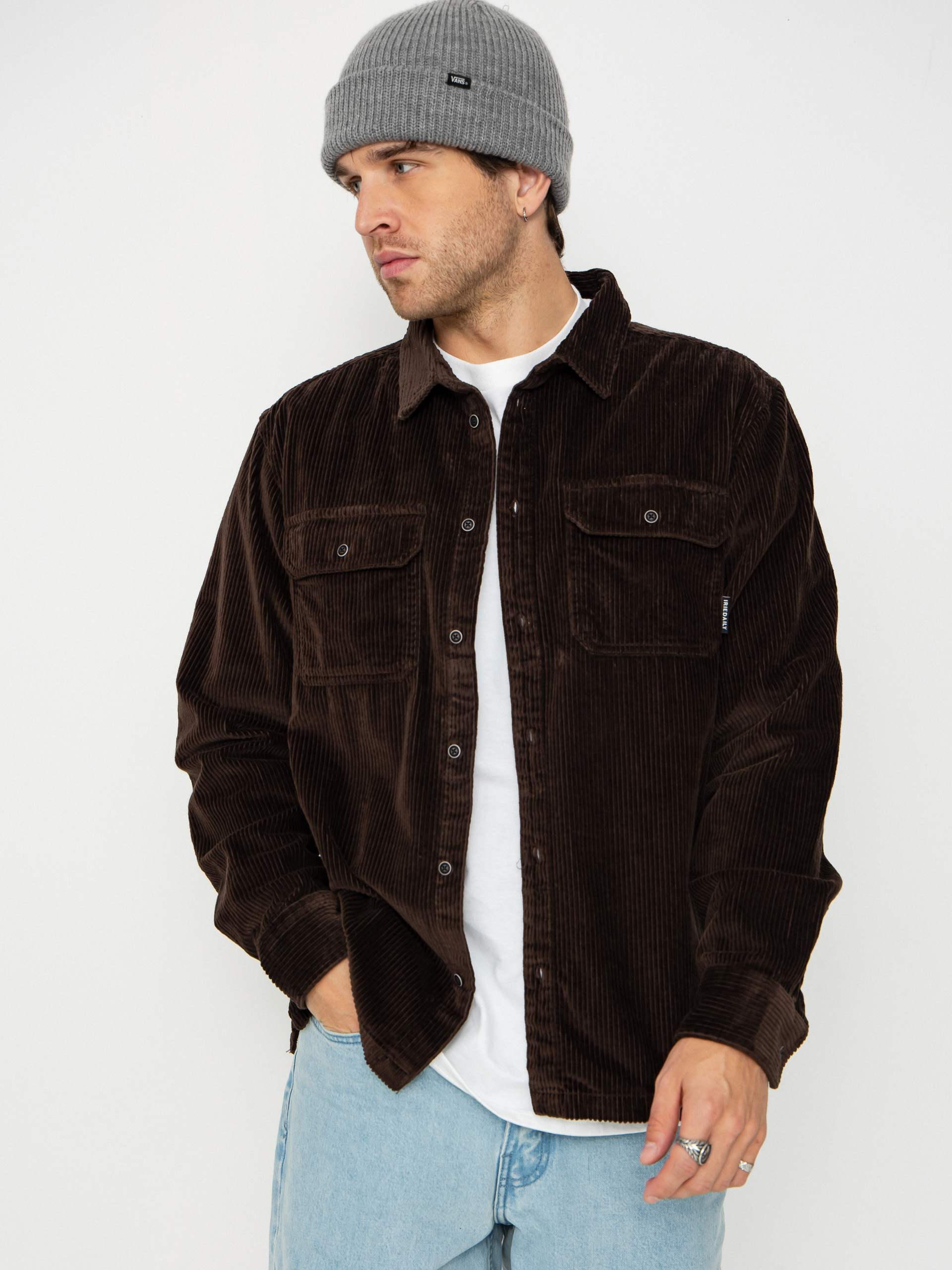 Koszula Iriedaily Bubble Cord (dark coffee)