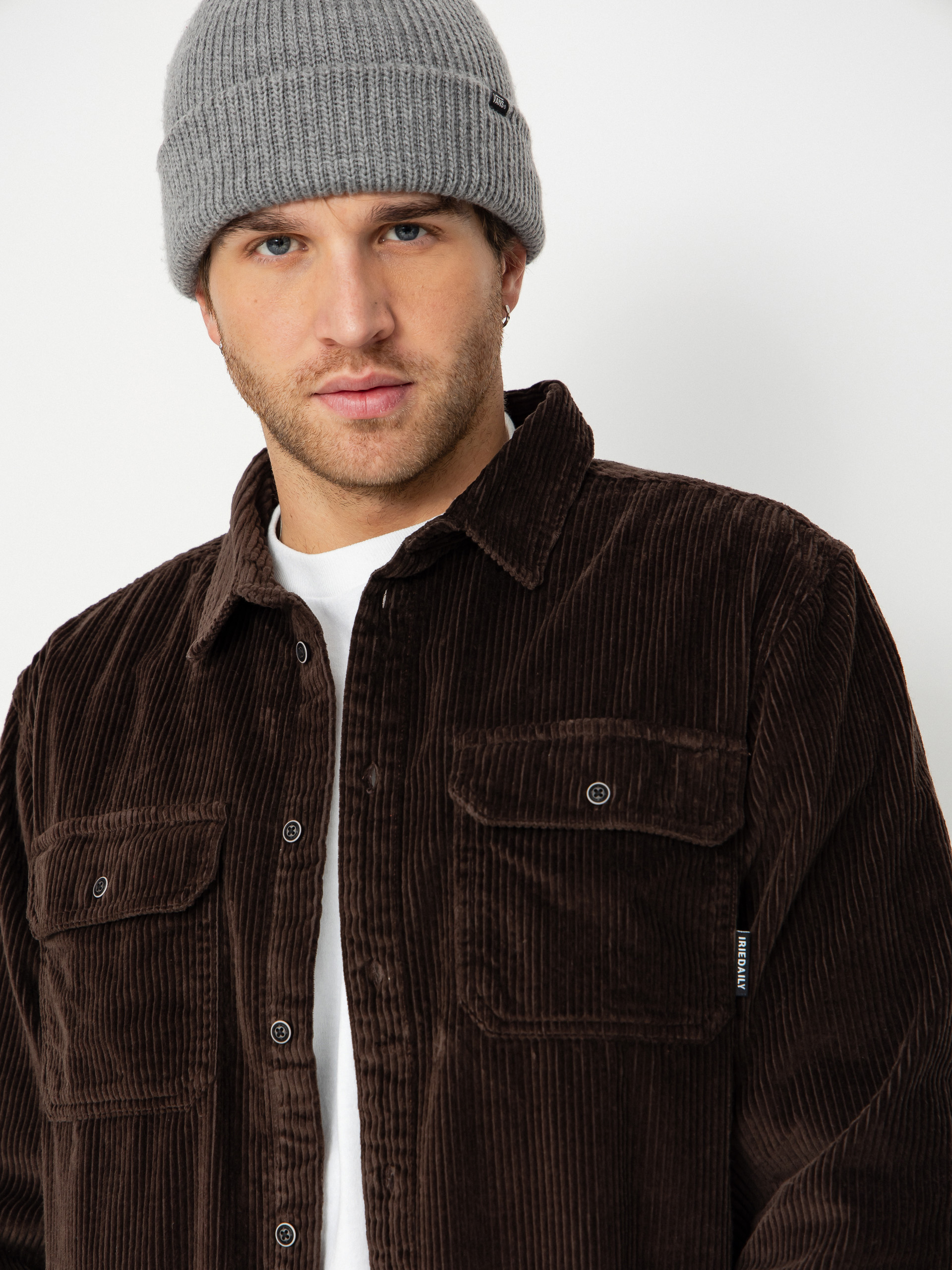 Koszula Iriedaily Bubble Cord (dark coffee)