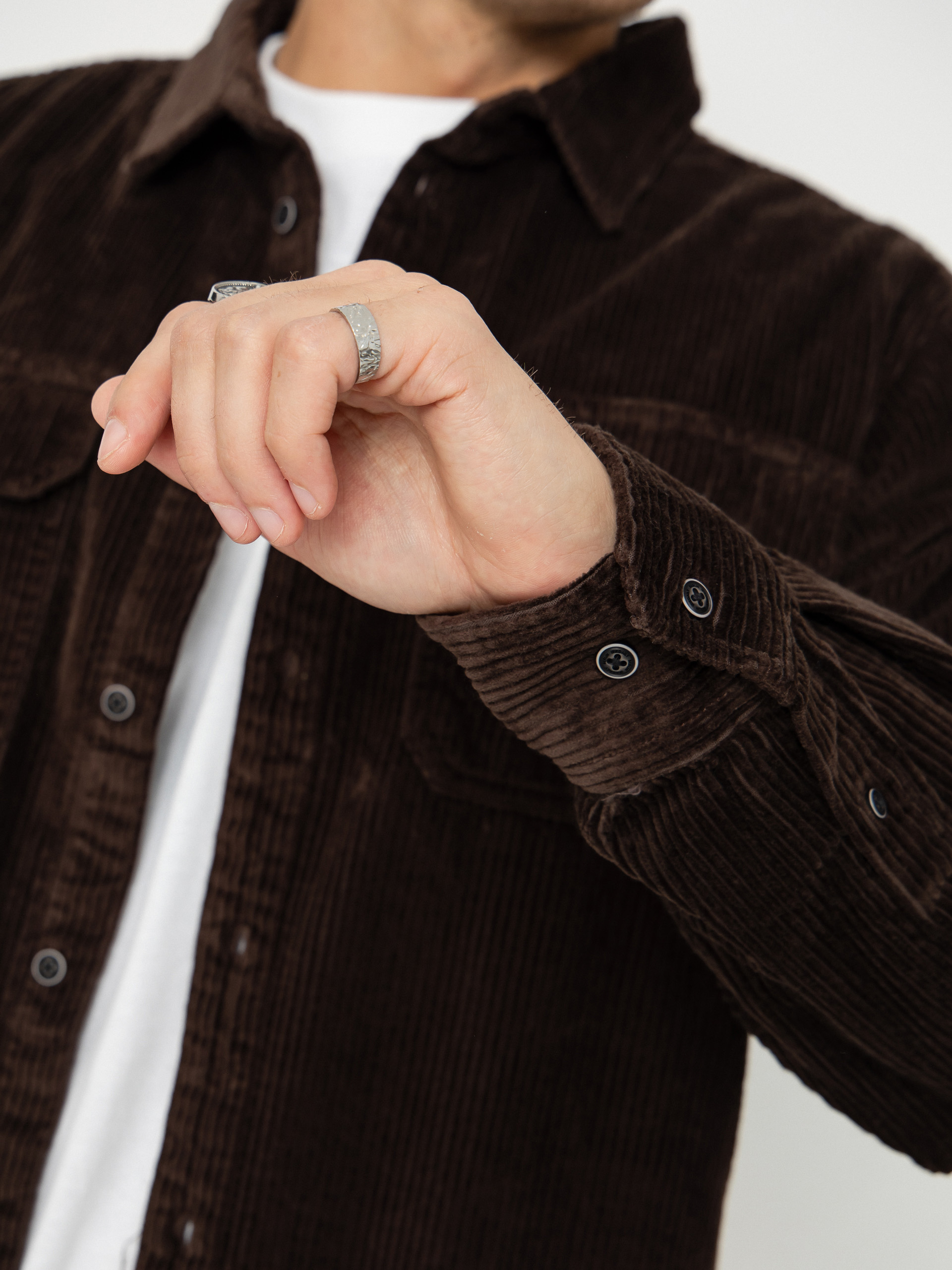 Koszula Iriedaily Bubble Cord (dark coffee)