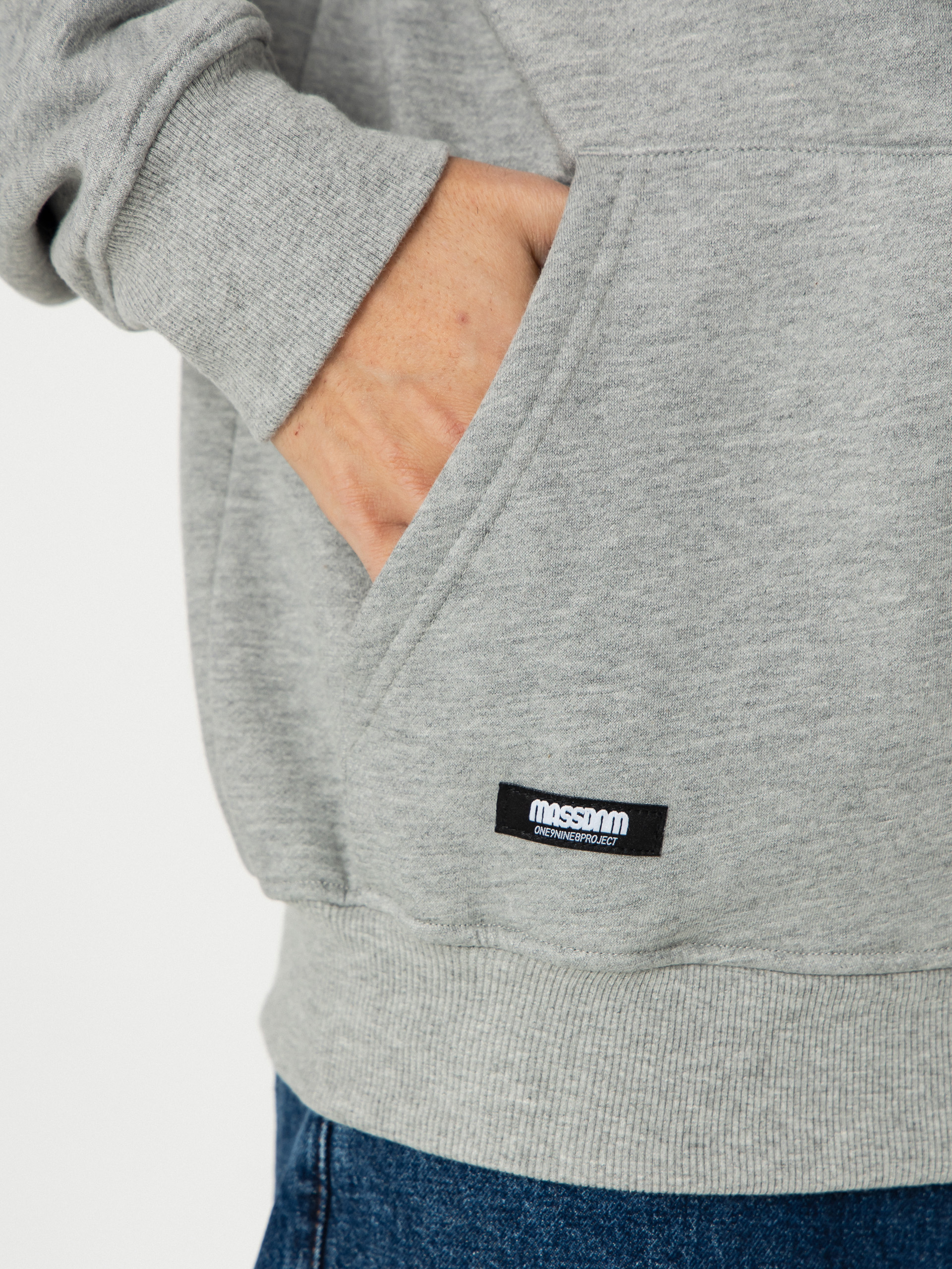 Bluza z kapturem MassDnm Mini Box ZHD (light heather grey)