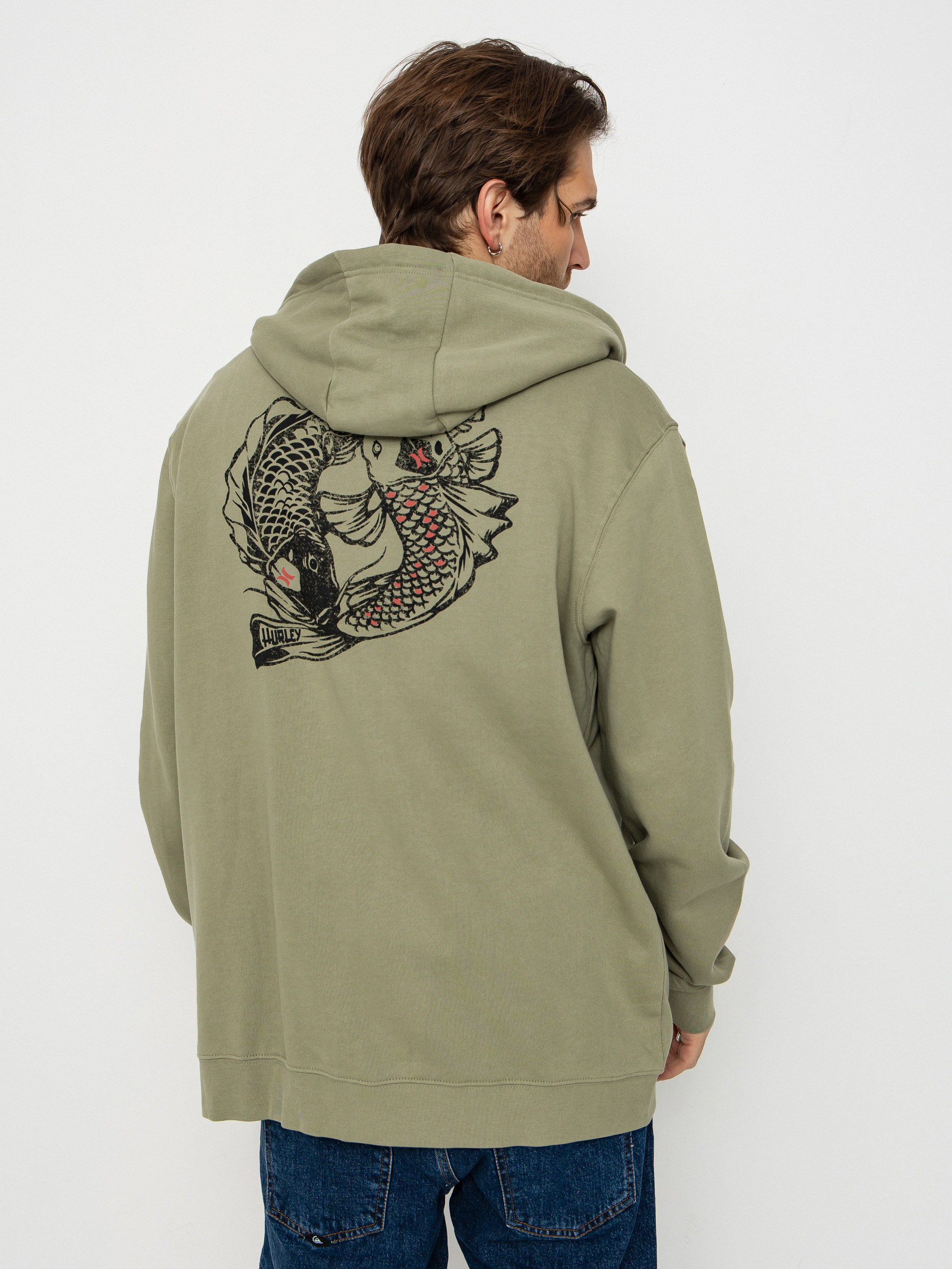 Bluza z kapturem Hurley Tattoo ZHD (army)