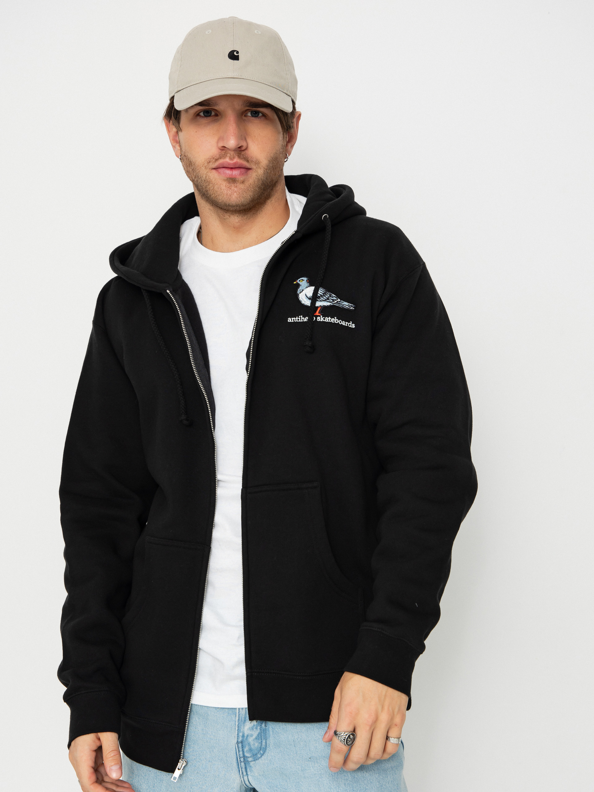 Bluza z kapturem Antihero Lil Pigeon Emb ZHD (black w/multi color embroidery)