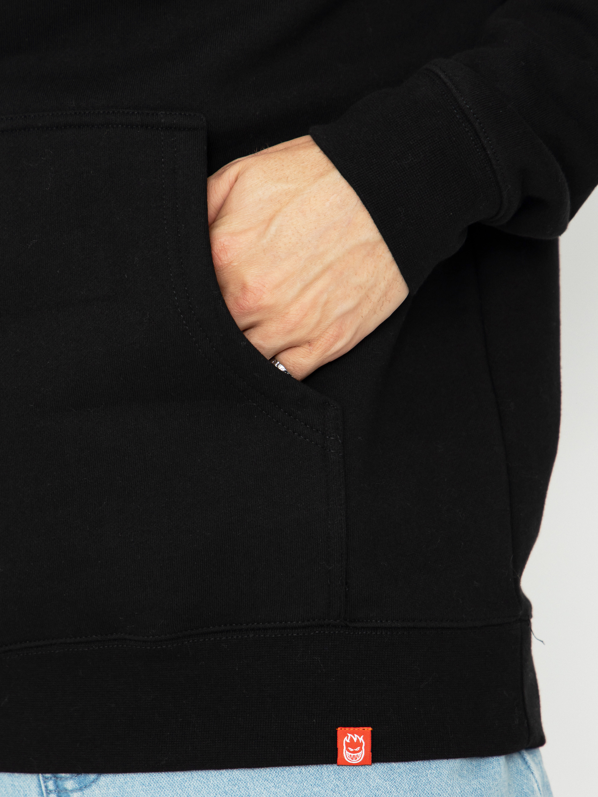 Bluza z kapturem Spitfire Batwing Classic (black w/white prints)