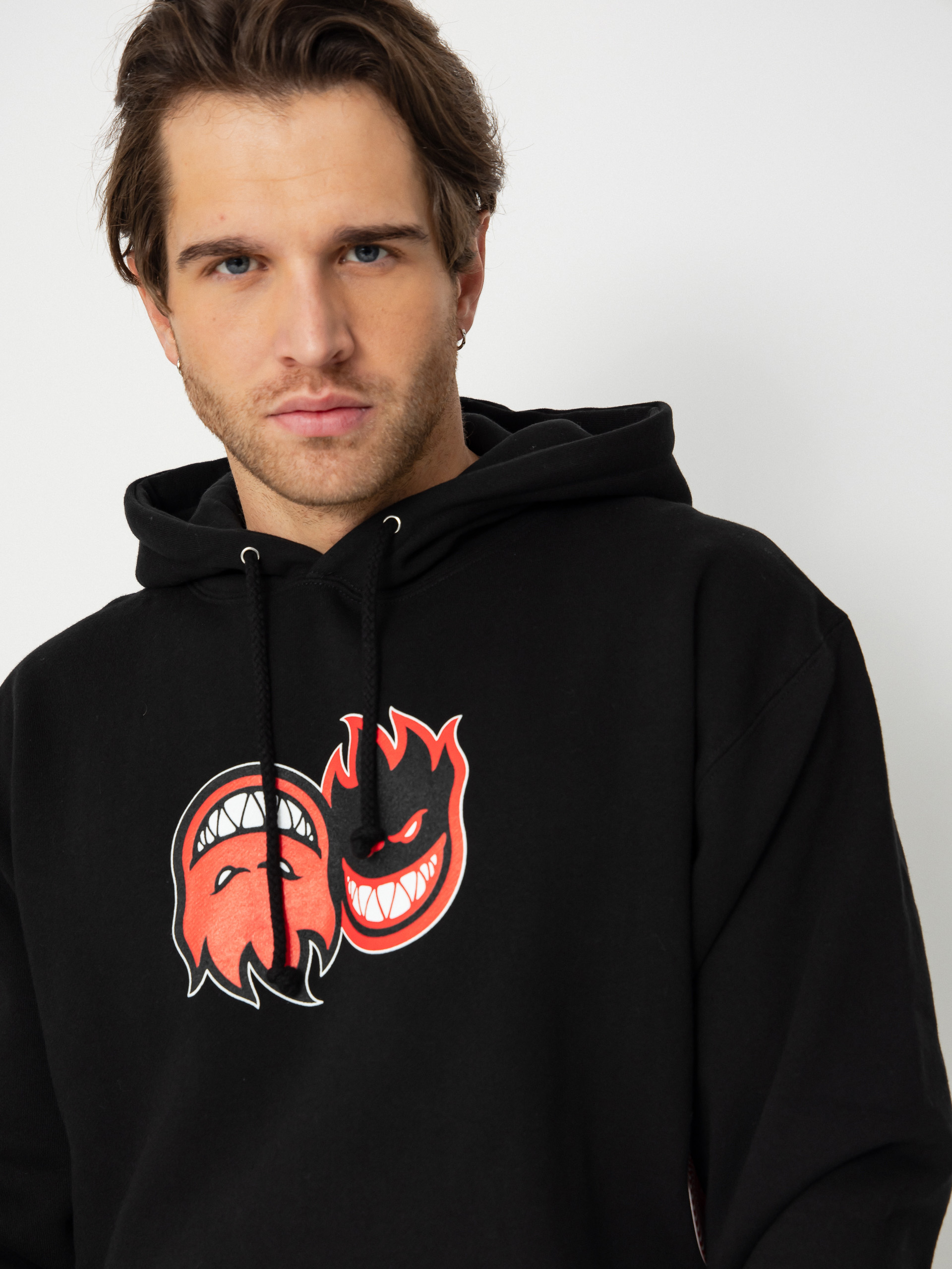 Bluza z kapturem Spitfire Eternal Fill (black w/red black&white print)