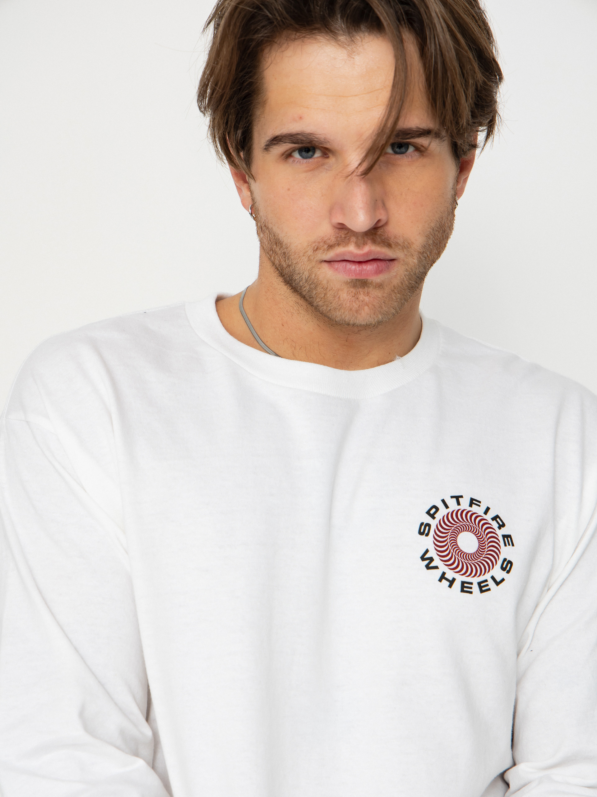 Longsleeve Spitfire Classic 87 Swirl Fade Fill (white w/red&black fade prints)