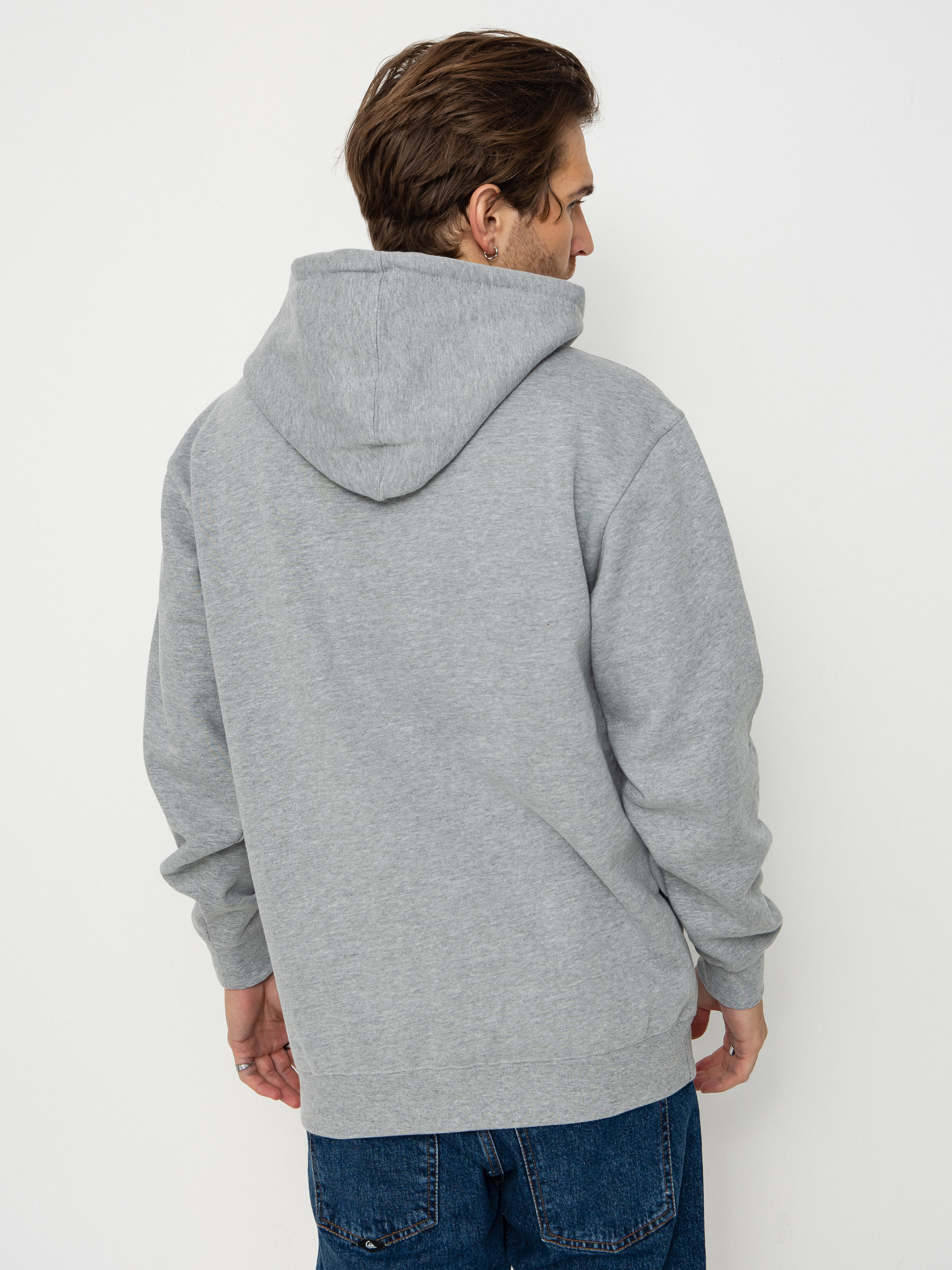Bluza z kapturem Thunder Script (heather grey w/black embroidery)