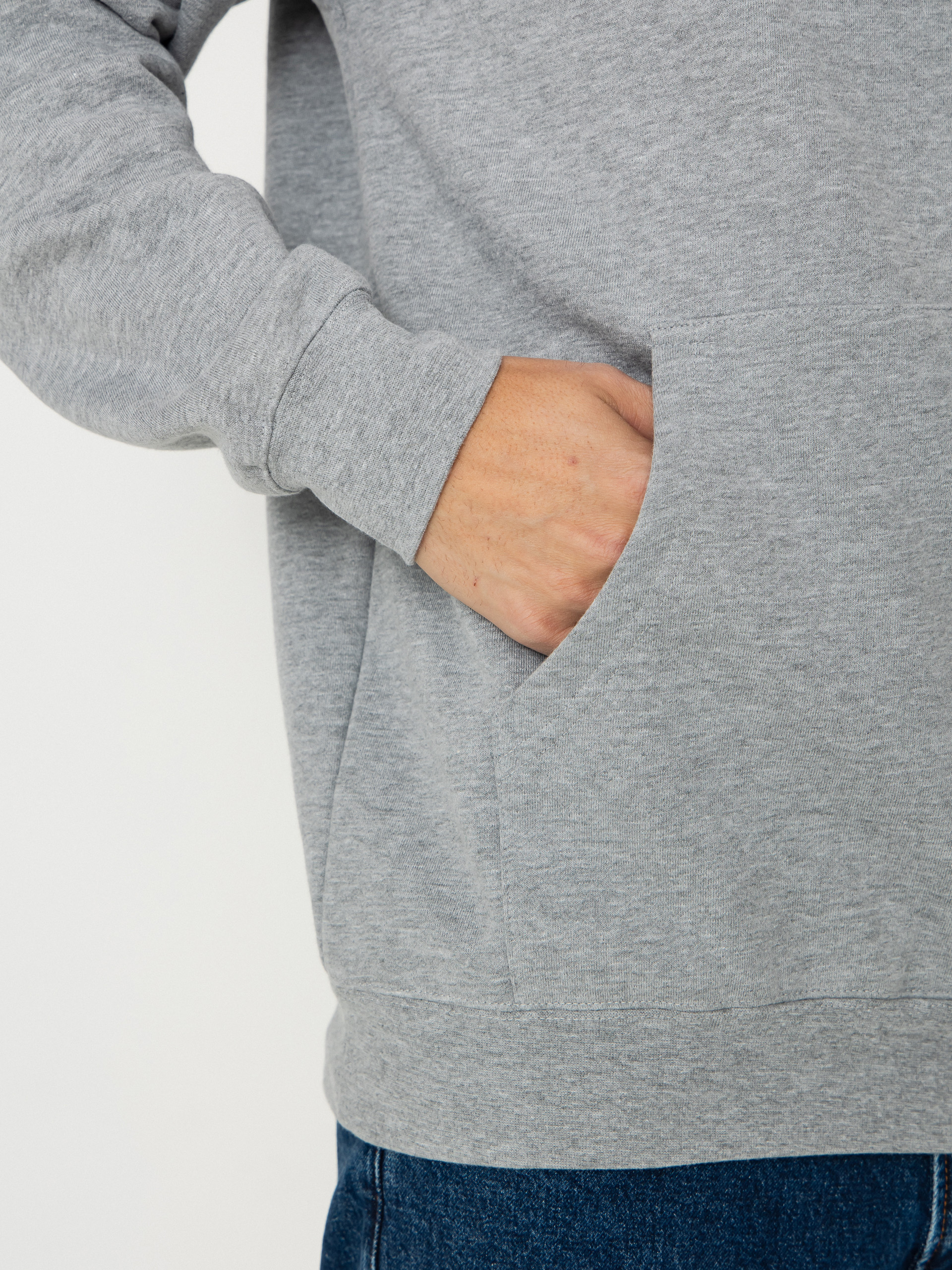 Bluza z kapturem Thunder Script (heather grey w/black embroidery)