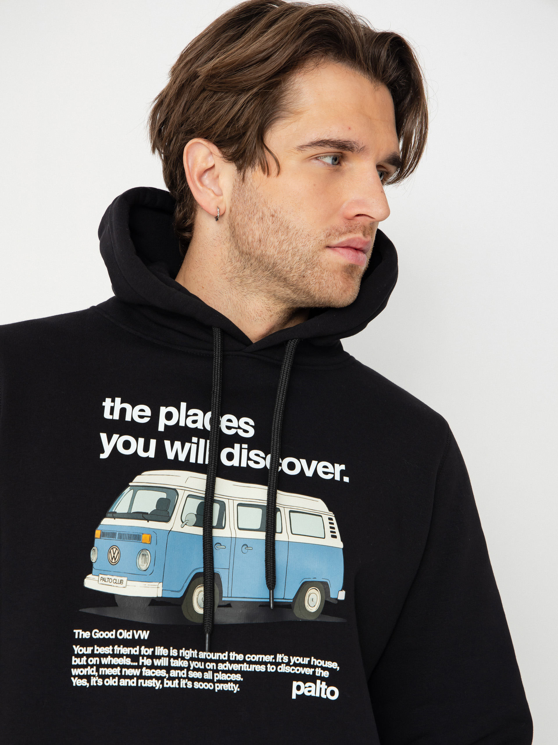 Bluza z kapturem Palto Busik (black)