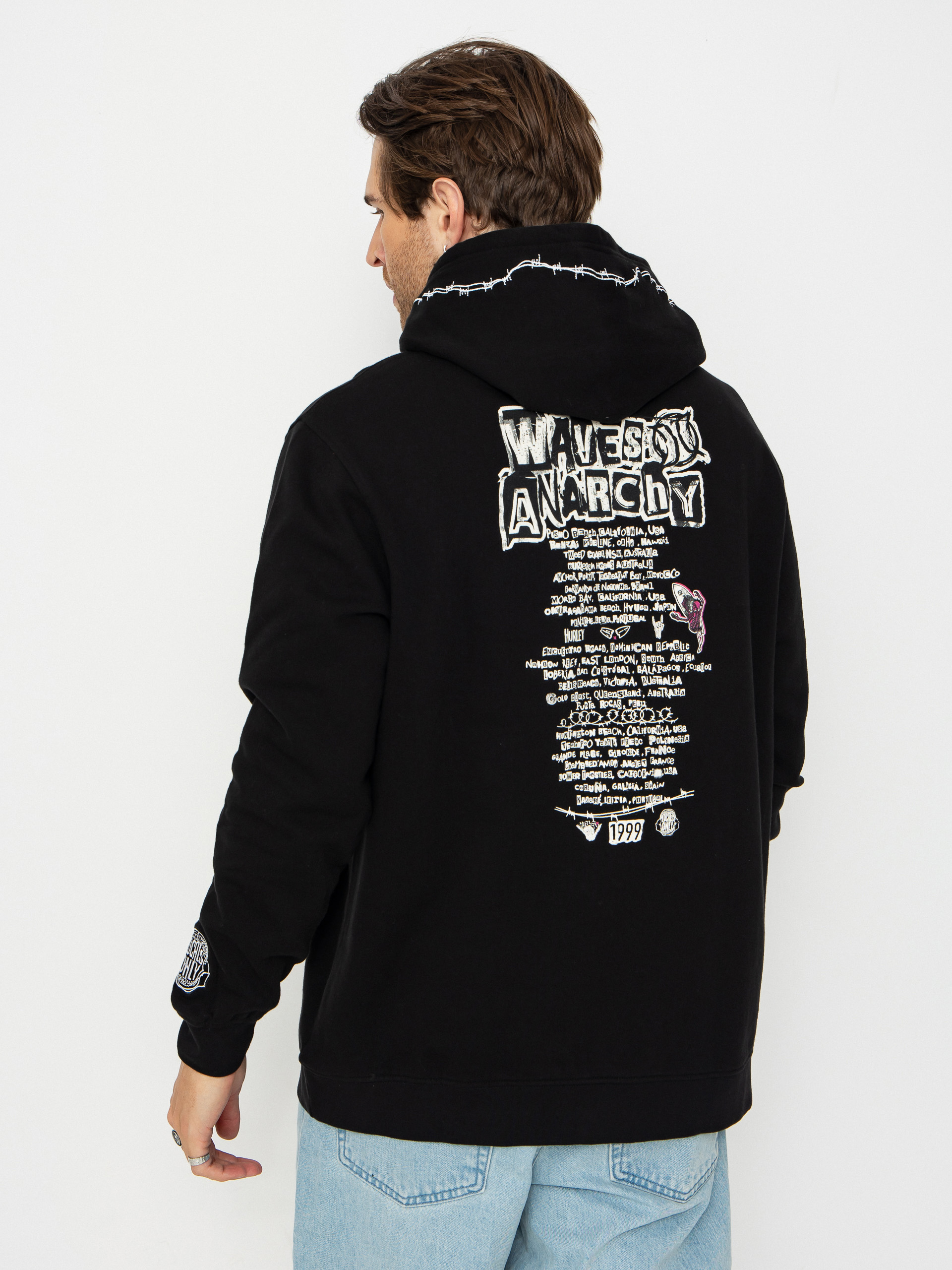 Bluza z kapturem Hurley Wave Anarchy HD (black)