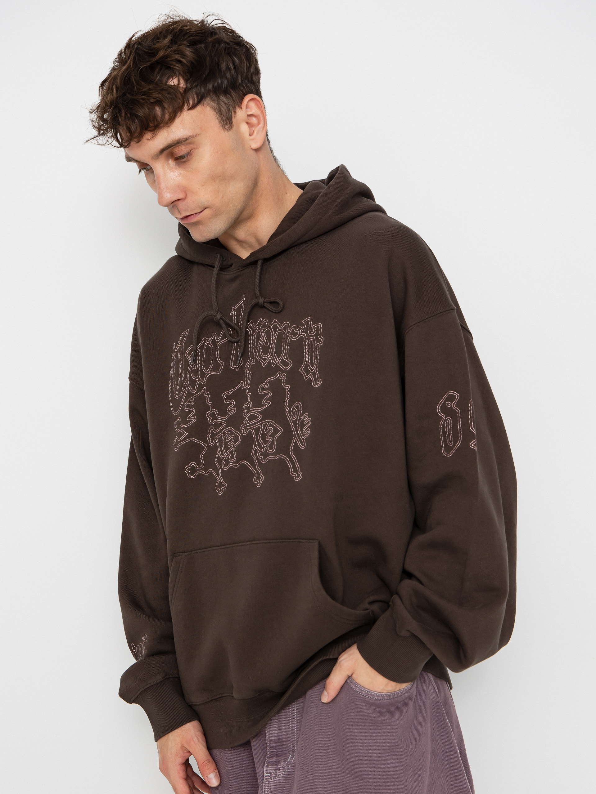 Bluza z kapturem Carhartt WIP Hackwork HD (vitola/glassy pink)