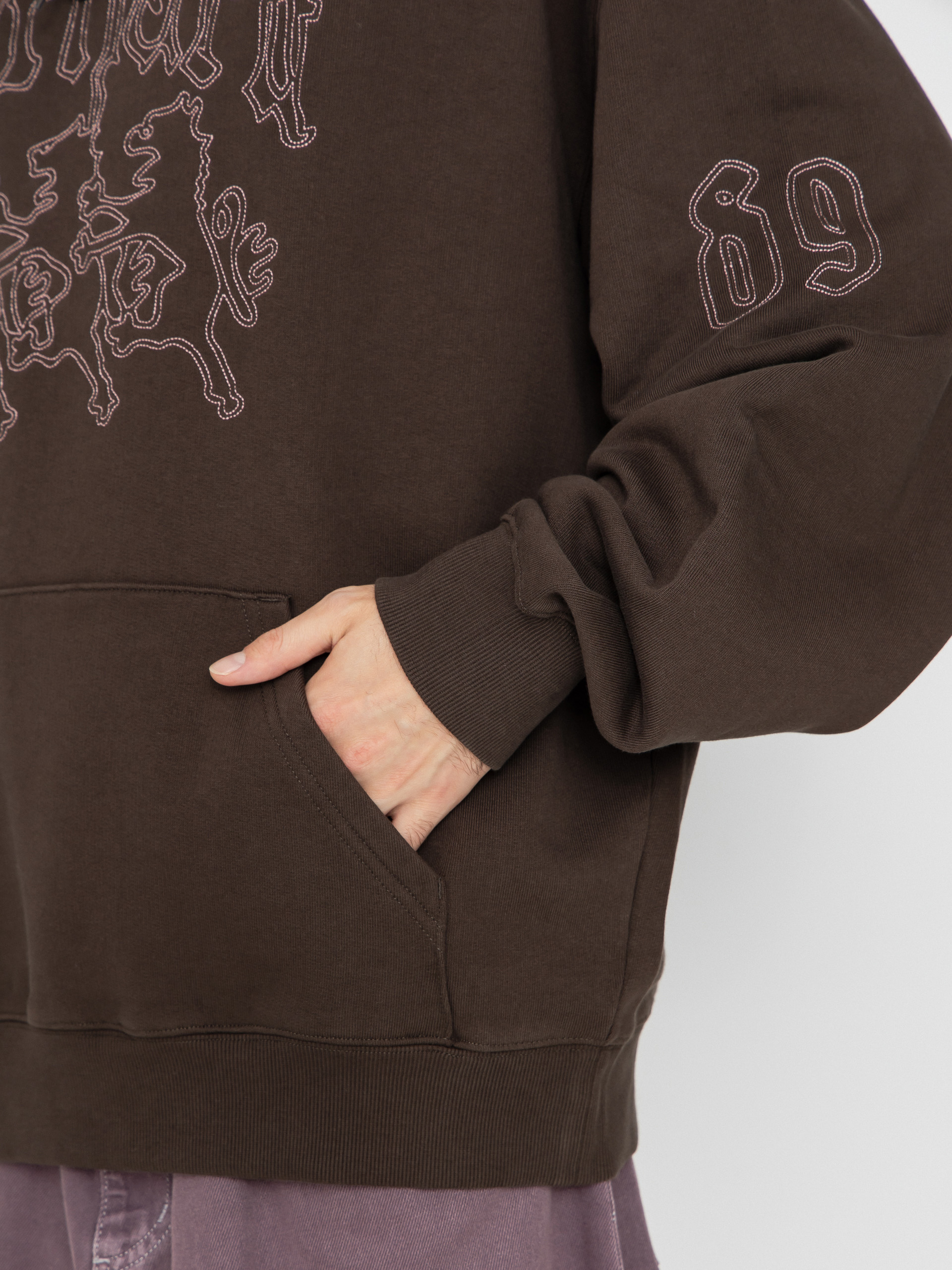 Bluza z kapturem Carhartt WIP Hackwork HD (vitola/glassy pink)