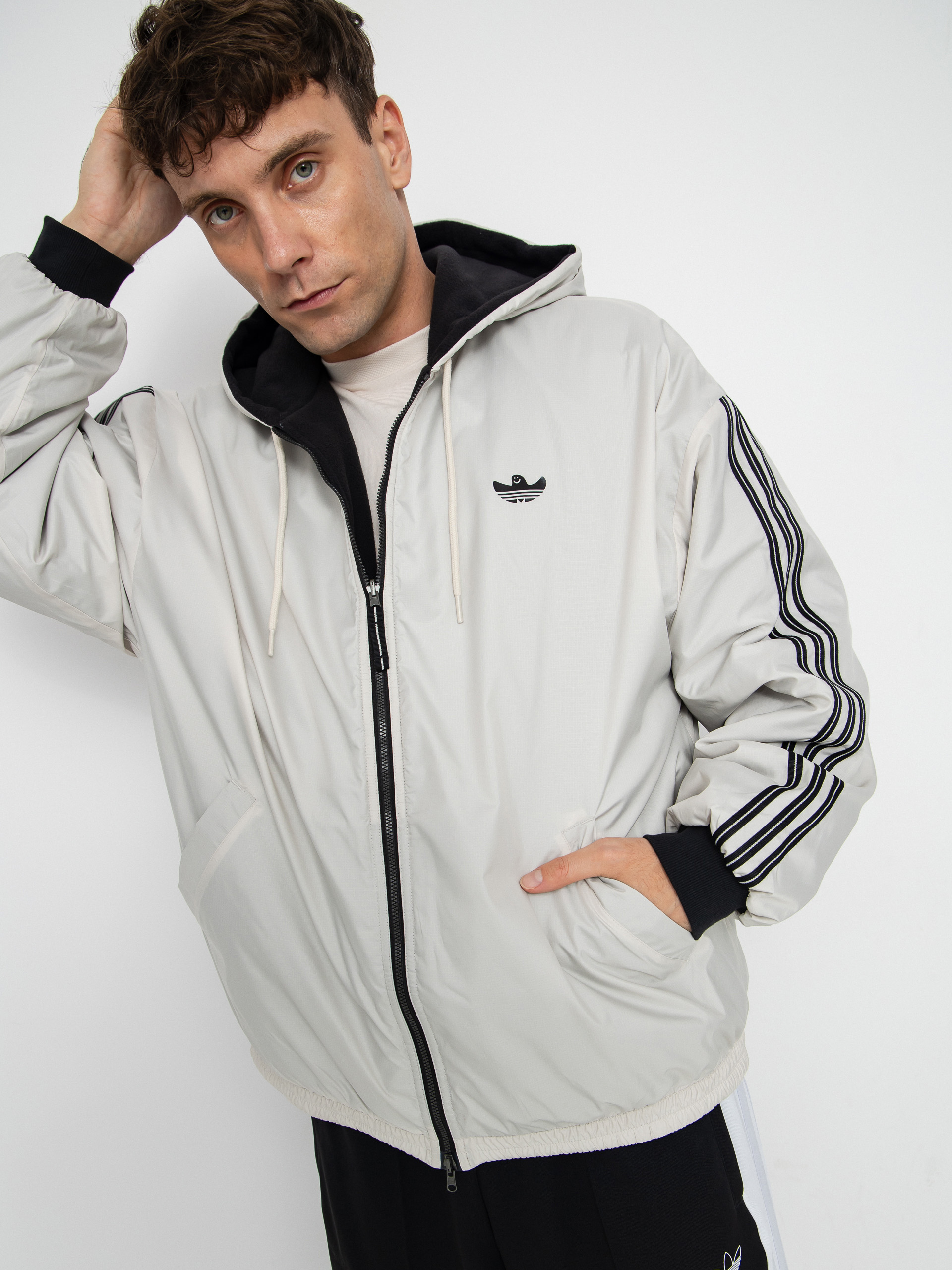 Kurtka adidas Shmoo Rev - biały, czarny (alumin/black)