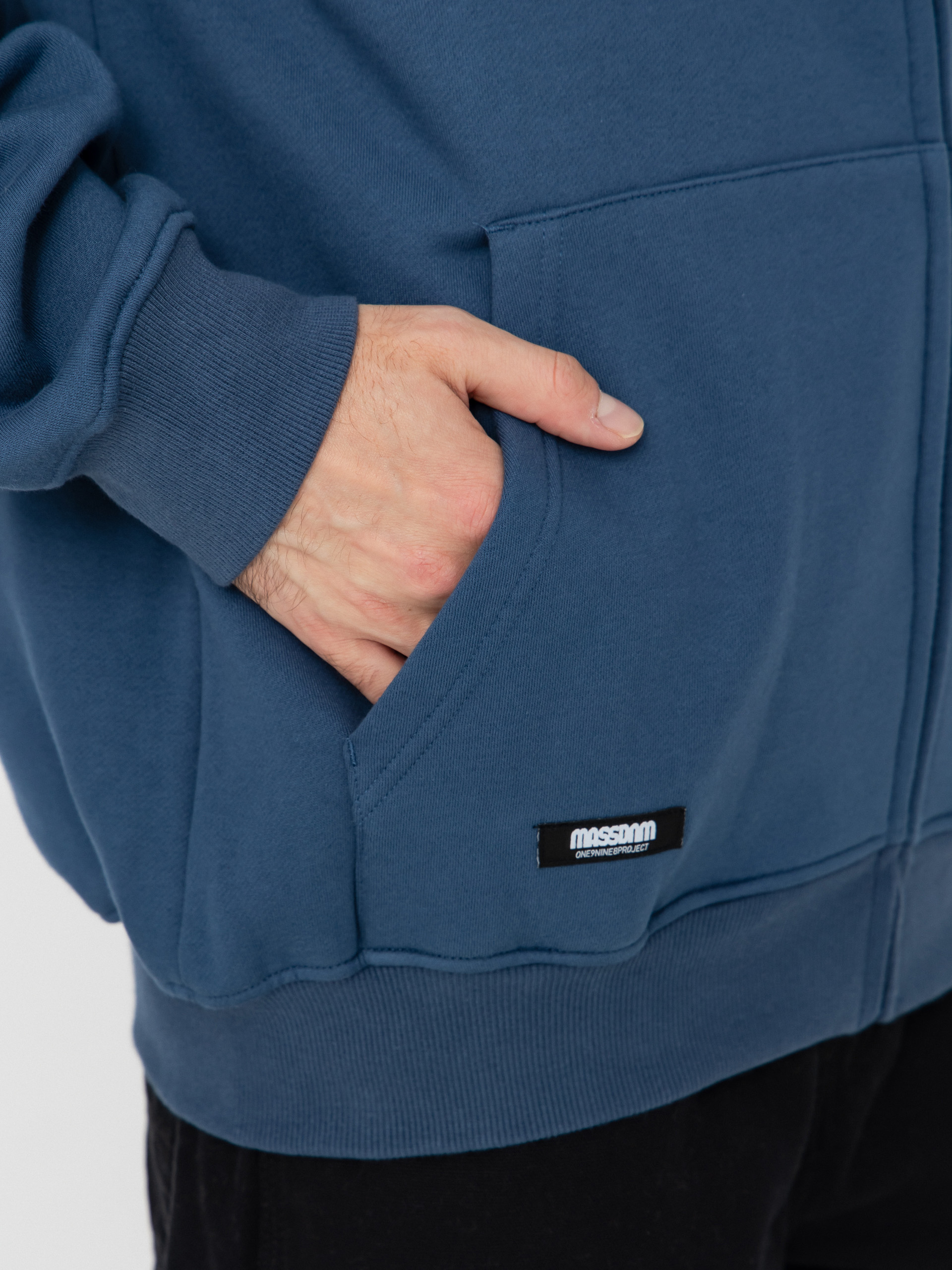 Bluza z kapturem MassDnm Patch HD (steel blue)