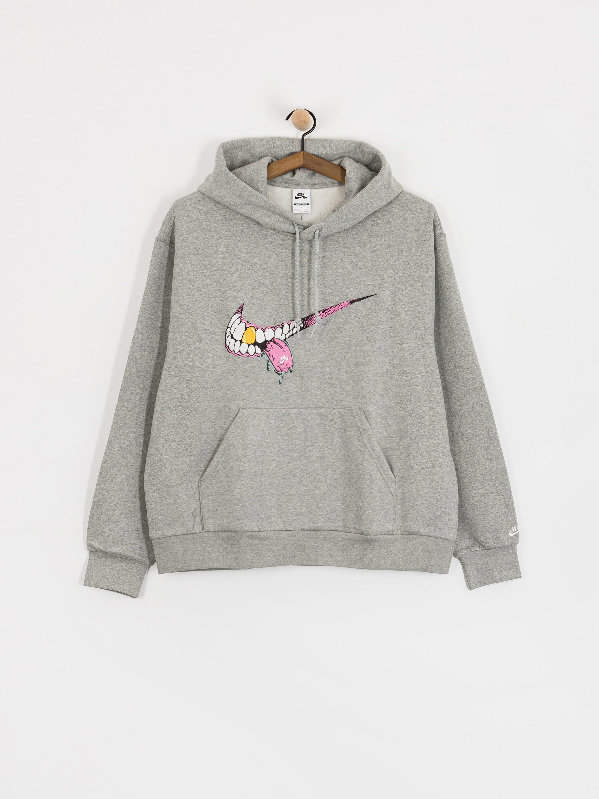 Bluza z kapturem Nike SB GFX 1 HD (dk grey heather/white)
