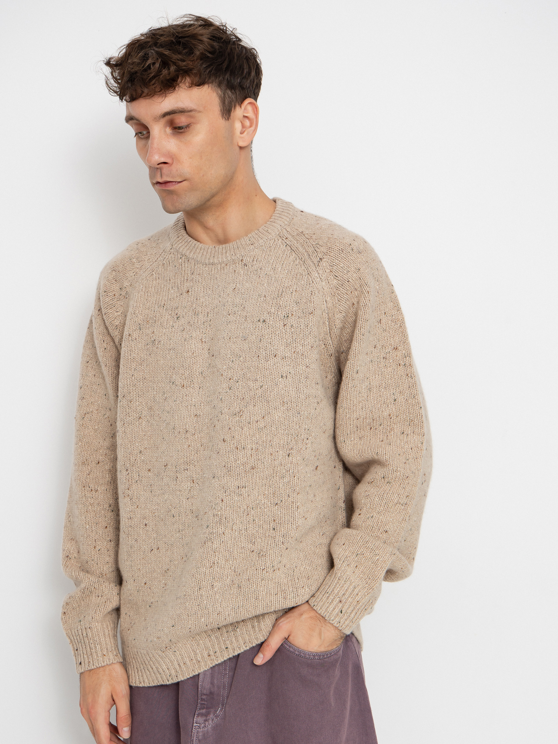 Sweter Carhartt WIP Anglistic (speckled fleur de sel)