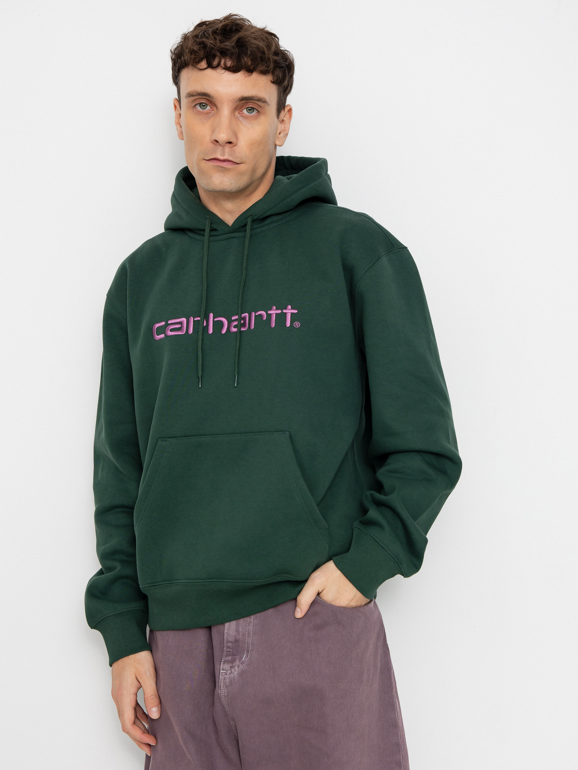 Bluza z kapturem Carhartt WIP Carhartt HD (sycamore tree/phlox)